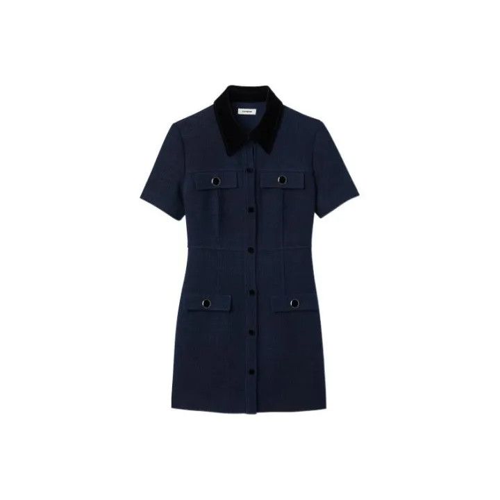 Sandro Sandro Short Sleeve Dress for Women 0079 Size S / US 4 / IT 40 - 1 Thumbnail