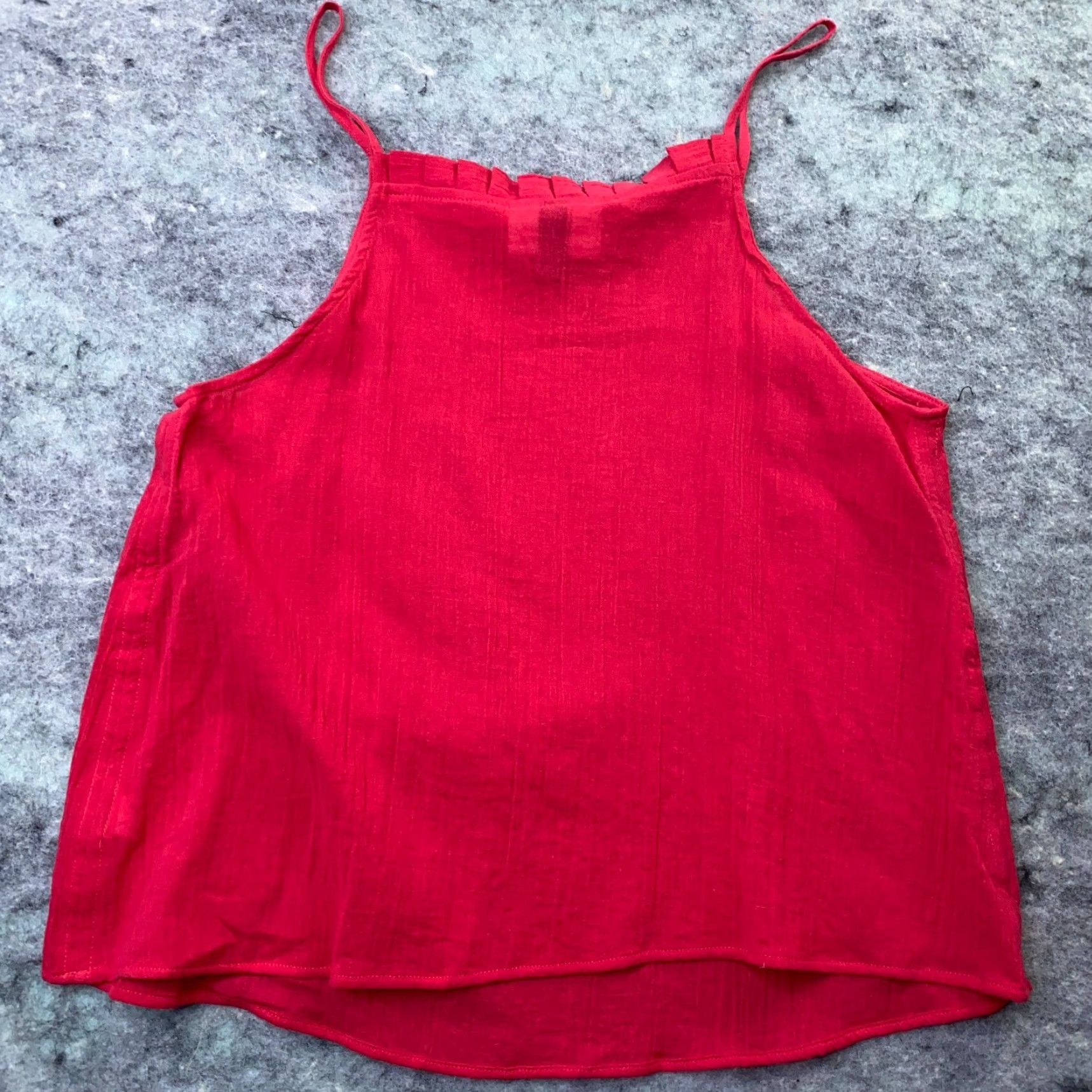 Vintage Universal Thread Shirt Womens Medium Red Blouse Spaghetti Strap Semi-Sheer Top Size M / US 6-8 / IT 42-44 - 4 Thumbnail