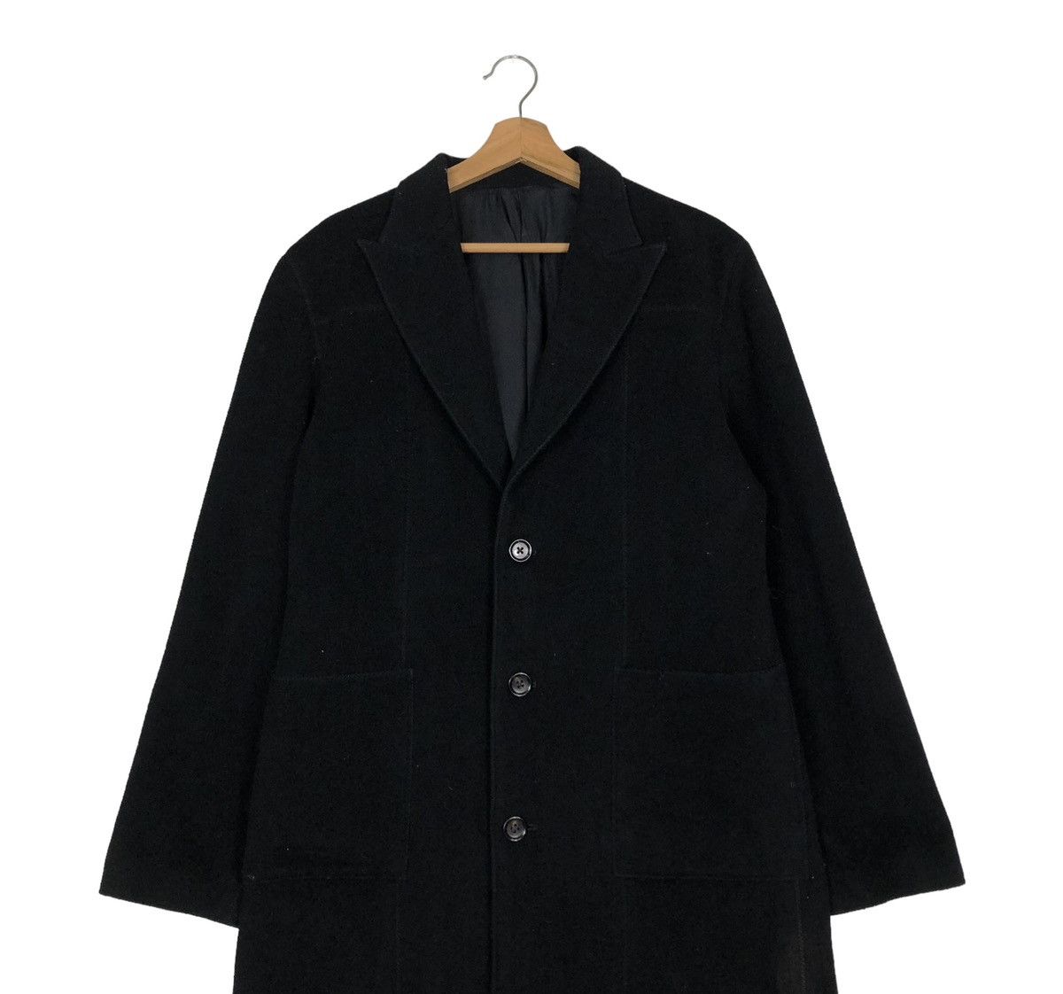 Japanese Brand VINTAGE WOOL LONG JACKET DOUBLE COLLAR 5351 POUR LES HOMMES Size US M / EU 48-50 / 2 - 4 Thumbnail