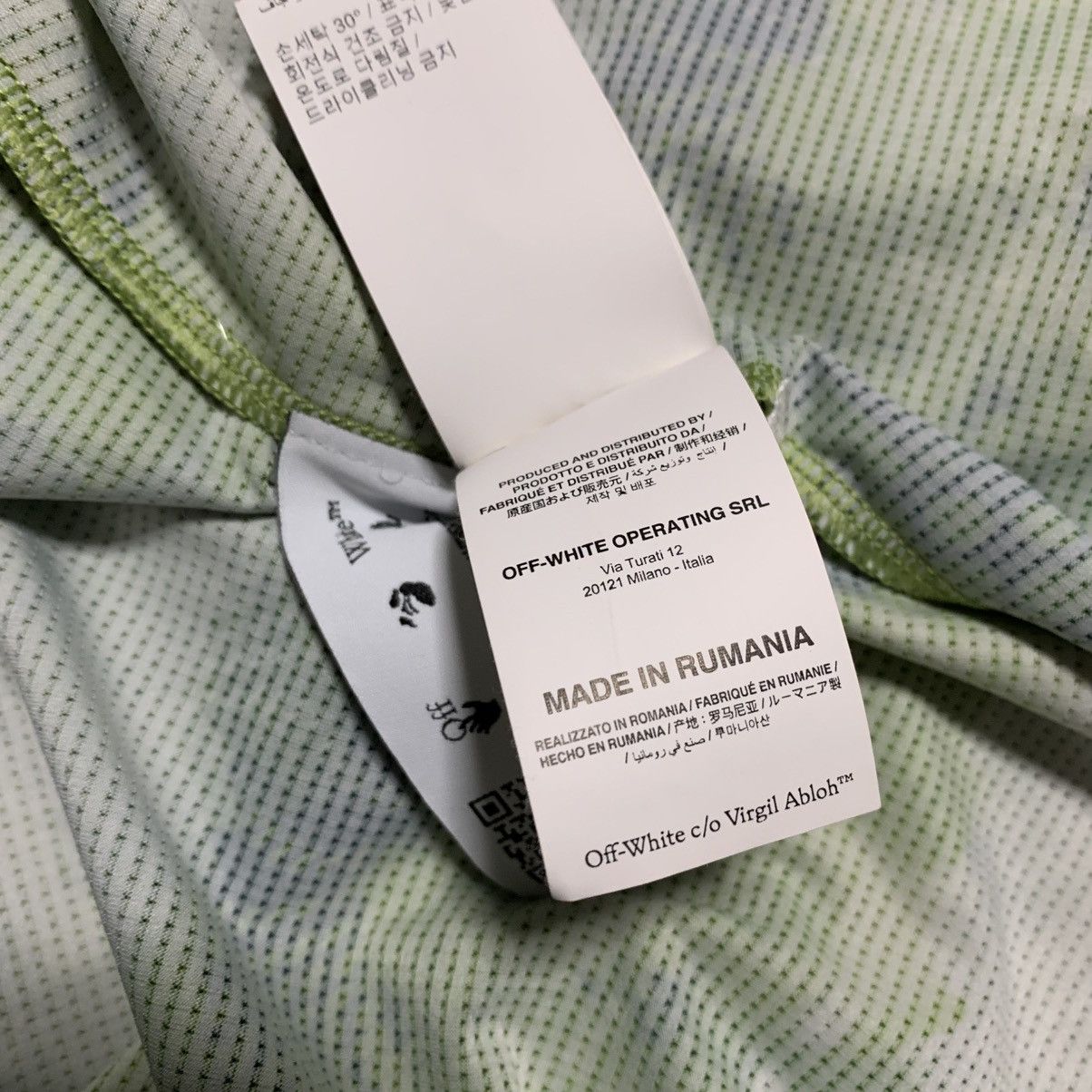 Off-White Off White Medium Active Camo Logo Green Tee Virgil Abloh Size US M / EU 48-50 / 2 - 7 Thumbnail