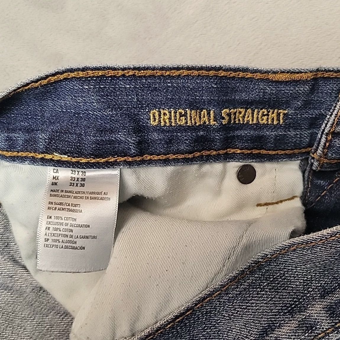 Vintage VINTAGE American Eagle Jeans Men 30 Blue Distressed Faded Denim 100% Cotton Straight Size US 30 / EU 46 - 7 Thumbnail
