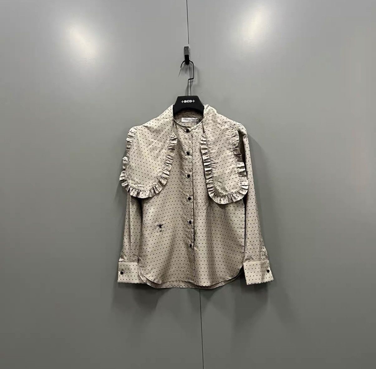 Dior Dior Polka Dot All-over Print Bee Embroidered Shirt J41 Size XS / US 0-2 / IT 36-38 - 1 Thumbnail