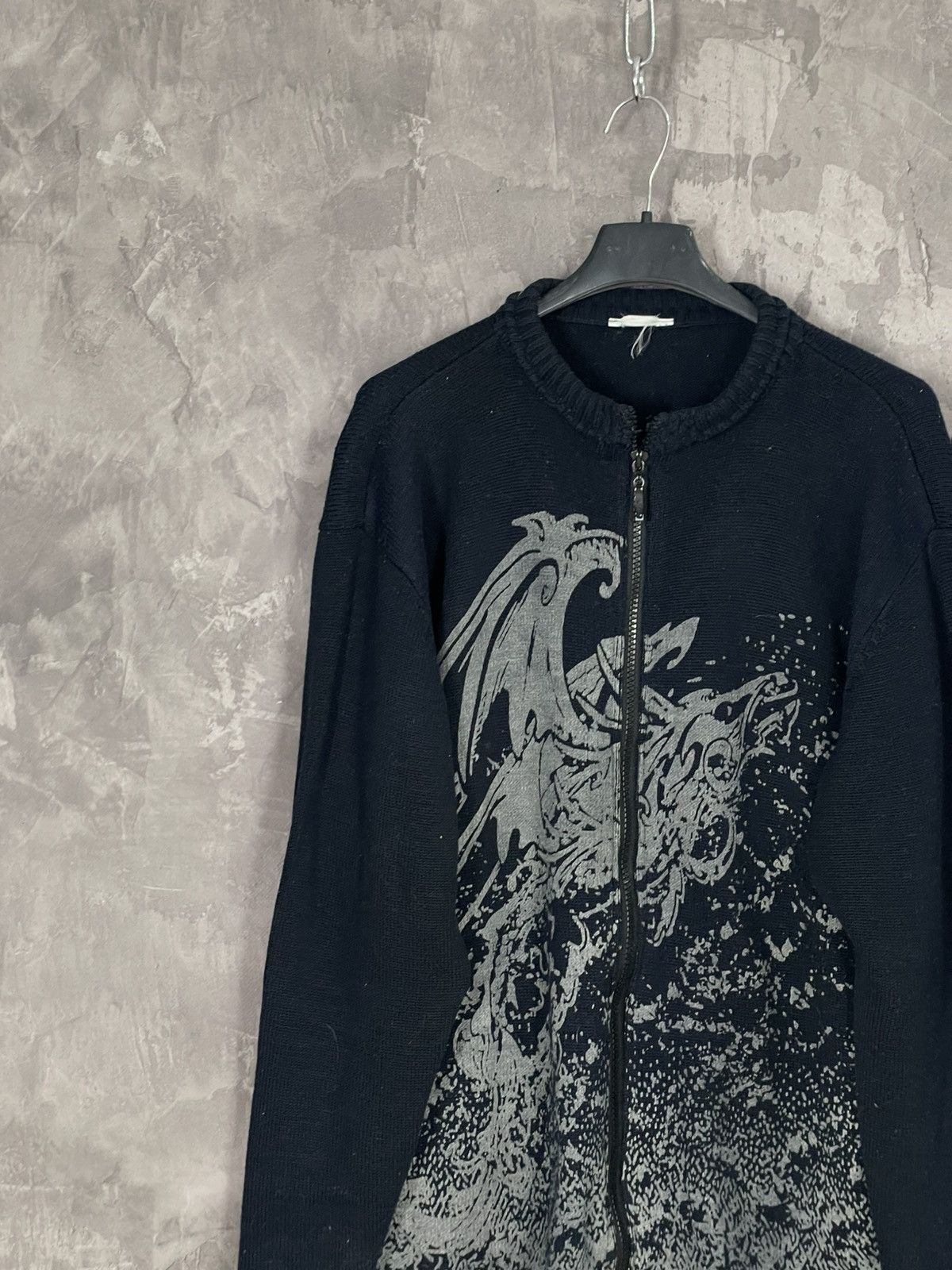 Tribal Streetwear × Vintage Y2K VTG 2000s Japanese 3D Striped Knit Sweater Size US L / EU 52-54 / 3 - 3 Thumbnail