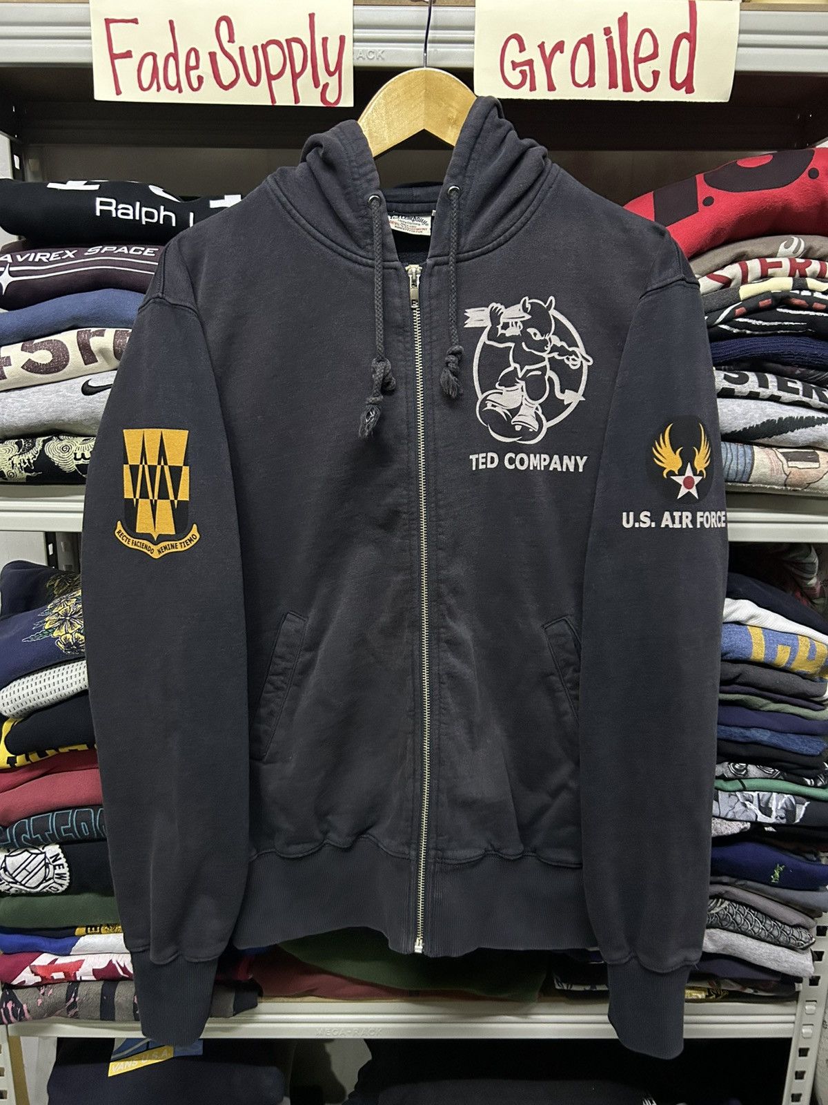 Tedman Vintage Ted Company Tedman's U.S Air Force Hoodie Size US L / EU 52-54 / 3 - 1 Thumbnail