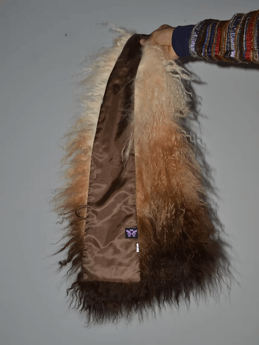 Anna Sui 1990s Ombre Tibetan Lamb Fur Scarf Size ONE SIZE - 4 Thumbnail