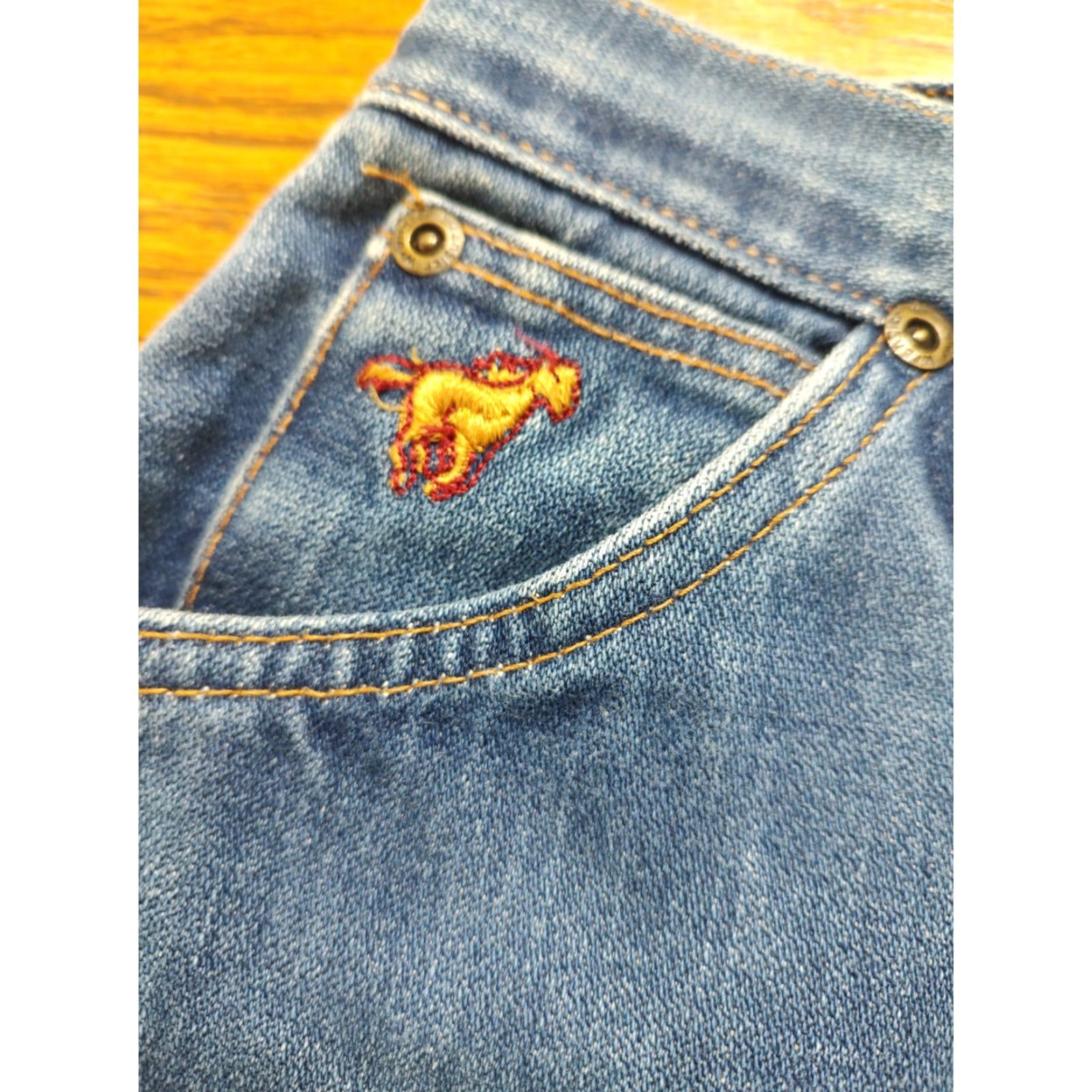 Wrangler VINTAGE Wrangler Jeans No Fault Denim Tag 12 (26x33) Mom High Rise USA Talon Blue 90s Western Cowboys Rodeo Mens Womens Boys Girls? Size 34" / US 12 / IT 48 - 7 Thumbnail