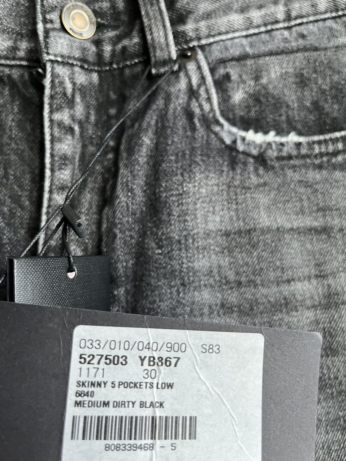 Saint Laurent Paris Saint Laurent Super Runway Skinny D02 Denim Jeans Size US 30 / EU 46 - 11 Thumbnail