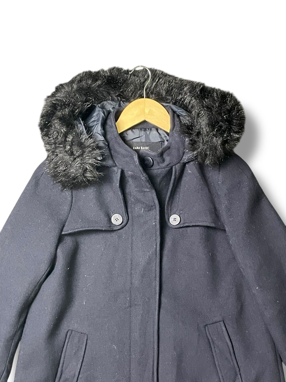 Designer × Vintage × Zara Vintage Zara Basic Wool Blend Long Jacket (48) Size US S / EU 44-46 / 1 - 4 Thumbnail