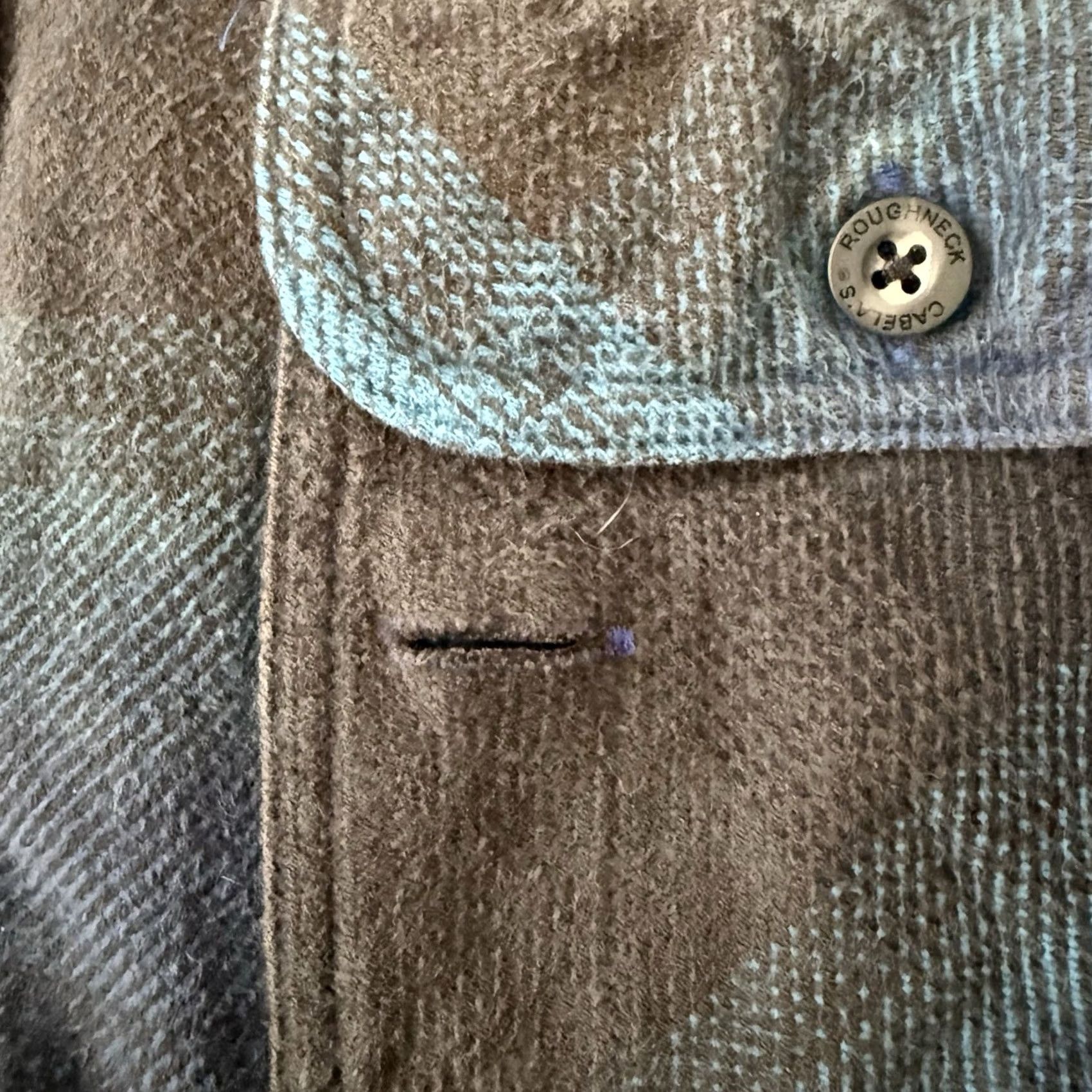 Vintage Cabelas Heavy Shirt Men Large Blue Plaid Woven Shacket Work Jacket Outdoors Flaw Size US L / EU 52-54 / 3 - 8 Thumbnail