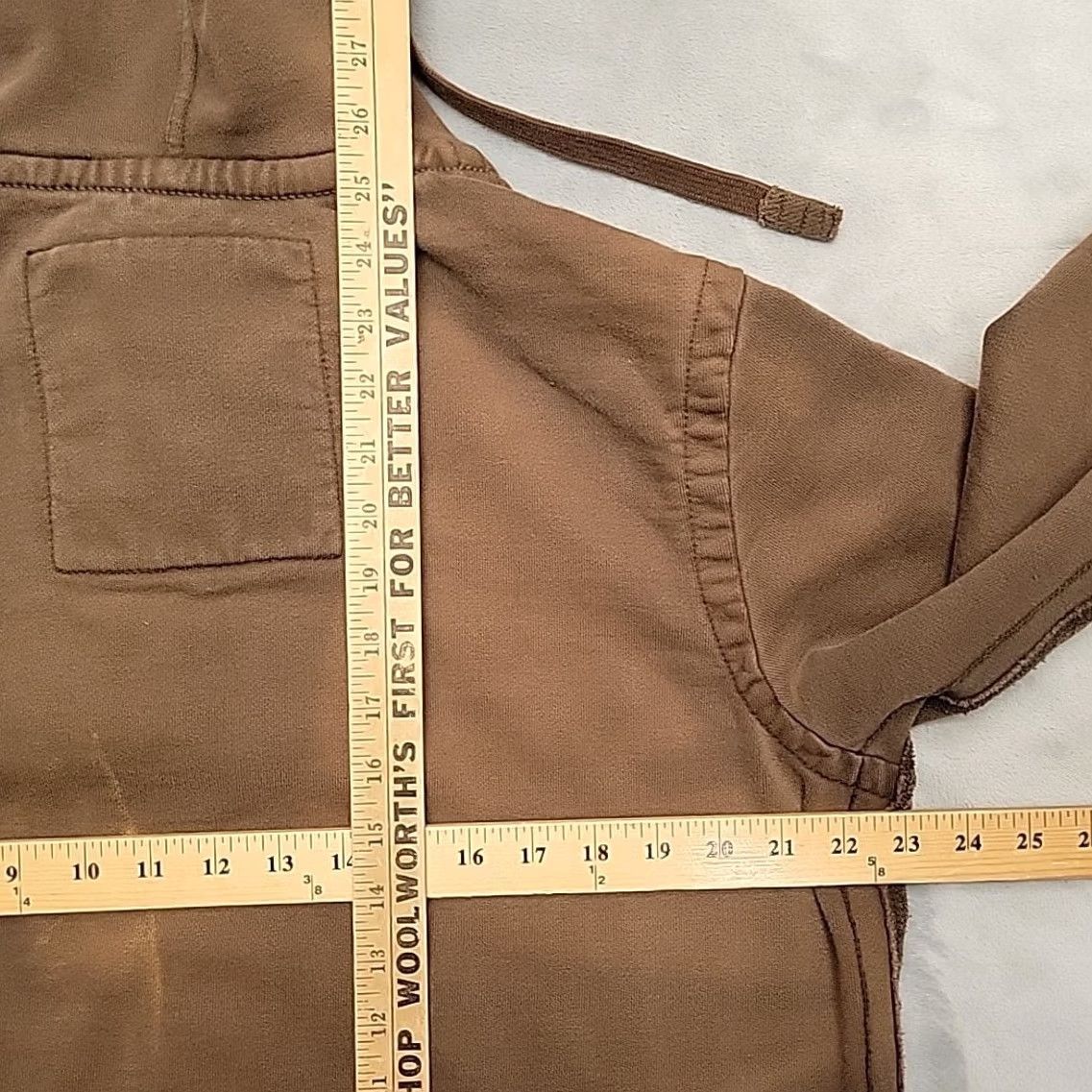 American Eagle Outfitters American Eagle Outfitters Hoodie Womens L Brown Henley Pullover Vintage Wash Size L / US 10 / IT 46 - 8 Thumbnail