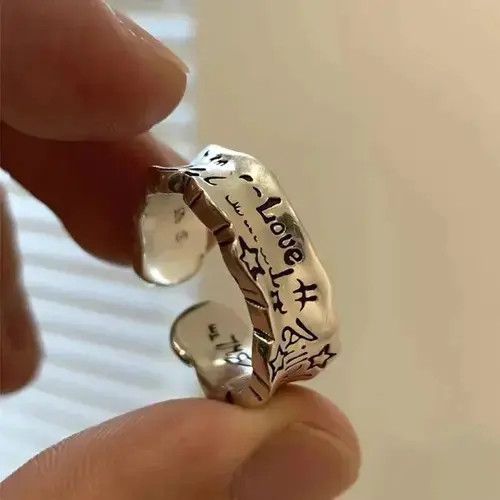 Ring Of Fire retro old love star ring adjustable Size ONE SIZE - 3 Thumbnail