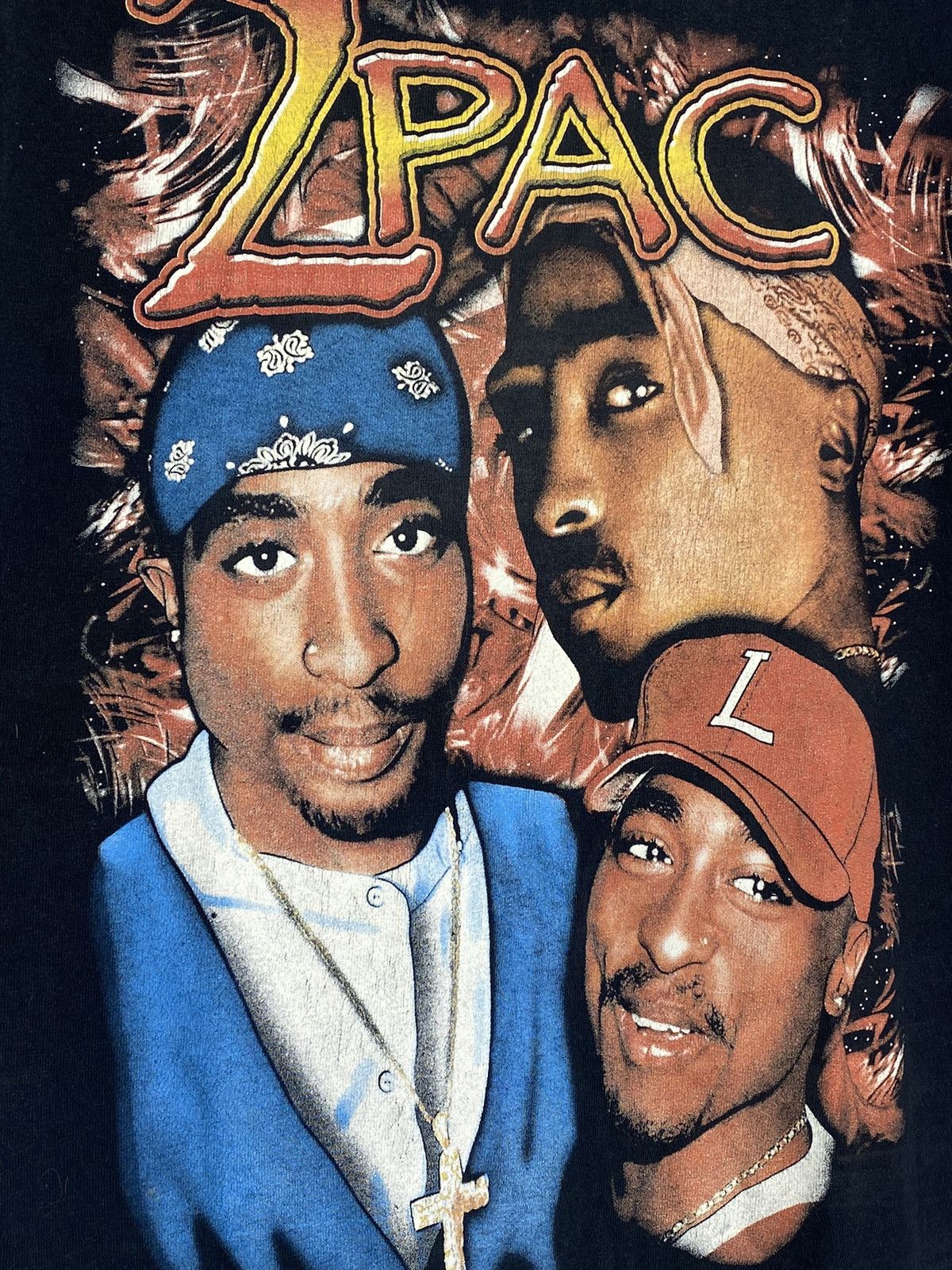 Rap Tees × Vintage 2Pac Vintage Graphic Print T-shirt Size US S / EU 44-46 / 1 - 5 Thumbnail