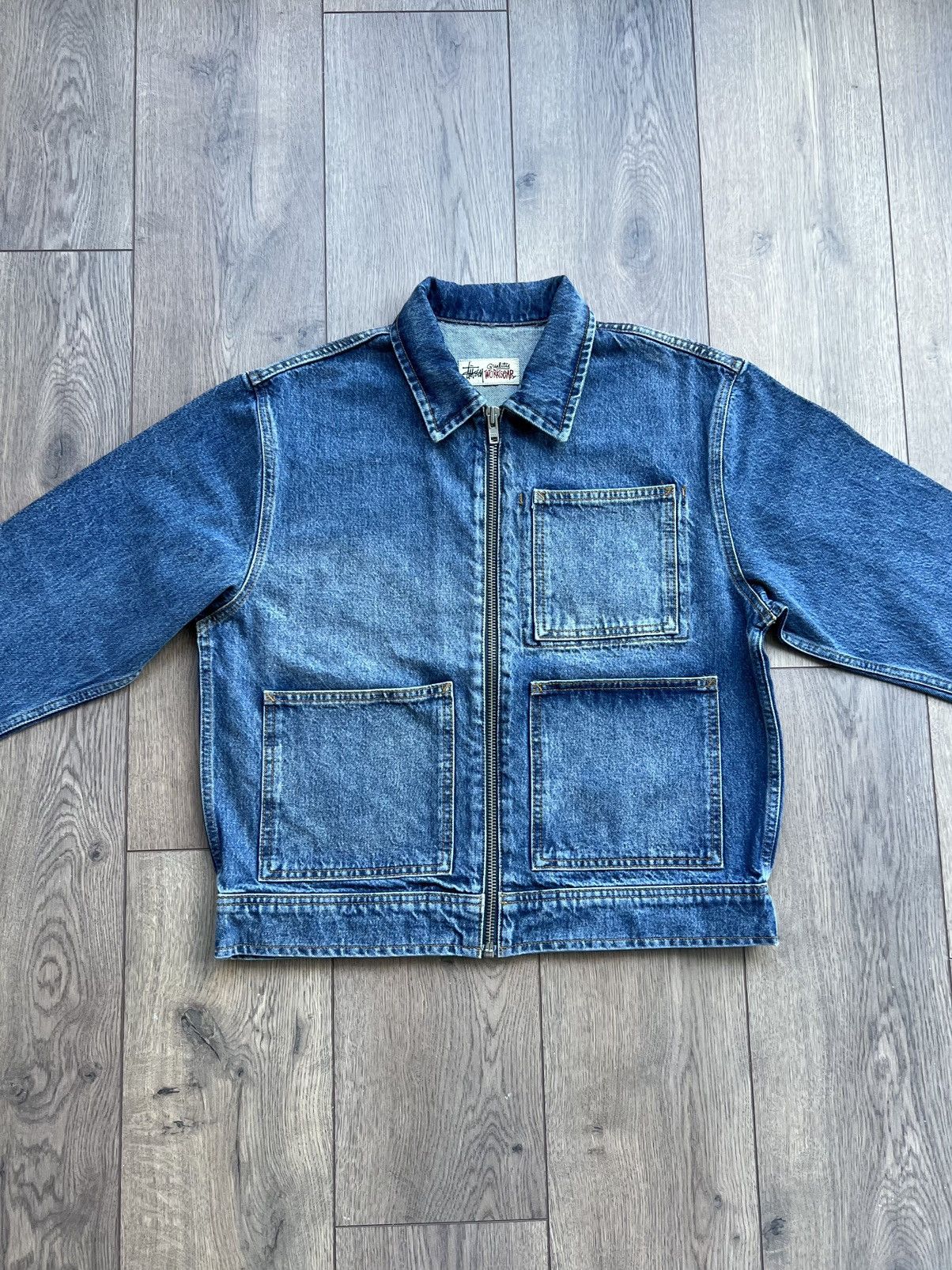 Stussy *UNRELEASED SAMPLE* Stussy Denim Zip Work Jacket Size US M / EU 48-50 / 2 - 5 Thumbnail