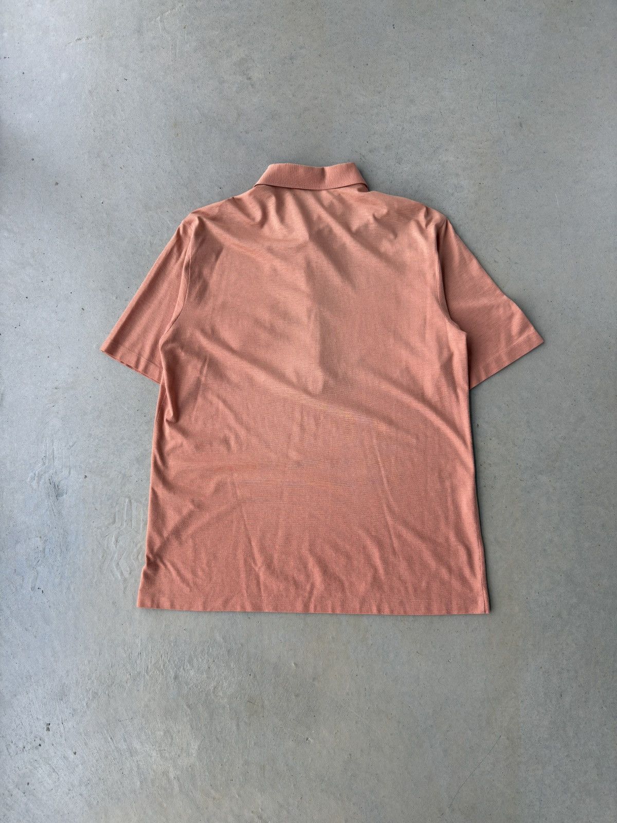 Vintage Vintage 80s Light Orange Thin Button Up short Sleeve Polo Size US L / EU 52-54 / 3 - 2 Thumbnail