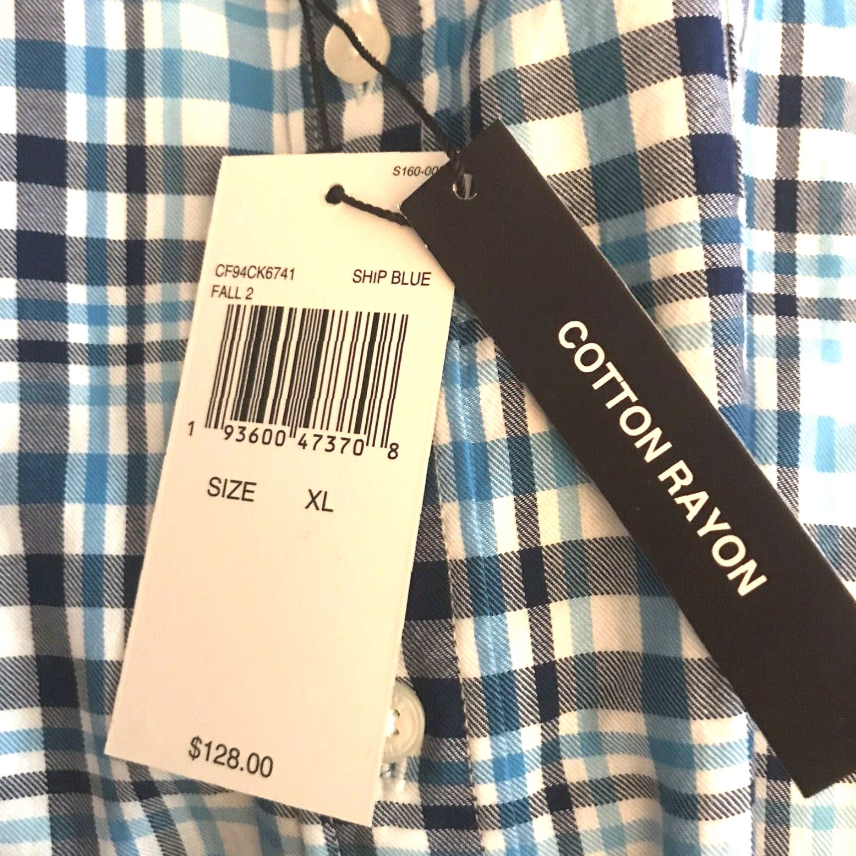 Michael Kors Michael Kors Shirt Mens XL Blue Plaid Print Cotton Rayon Slim Fit Long Sleeve Button-Up Button-Down Collar NEW Size US XL / EU 56 / 4 - 4 Thumbnail