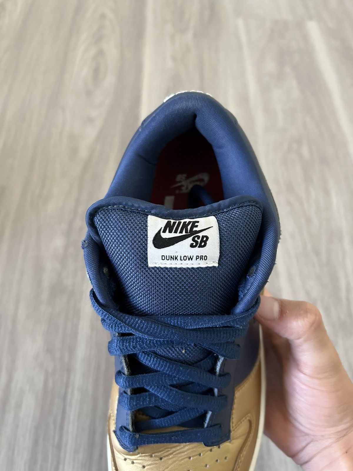 Nike × Supreme Supreme X Nike Dunk Low SB Metallic Gold Size 8.5 Size US 8.5 / EU 41-42 - 17 Thumbnail