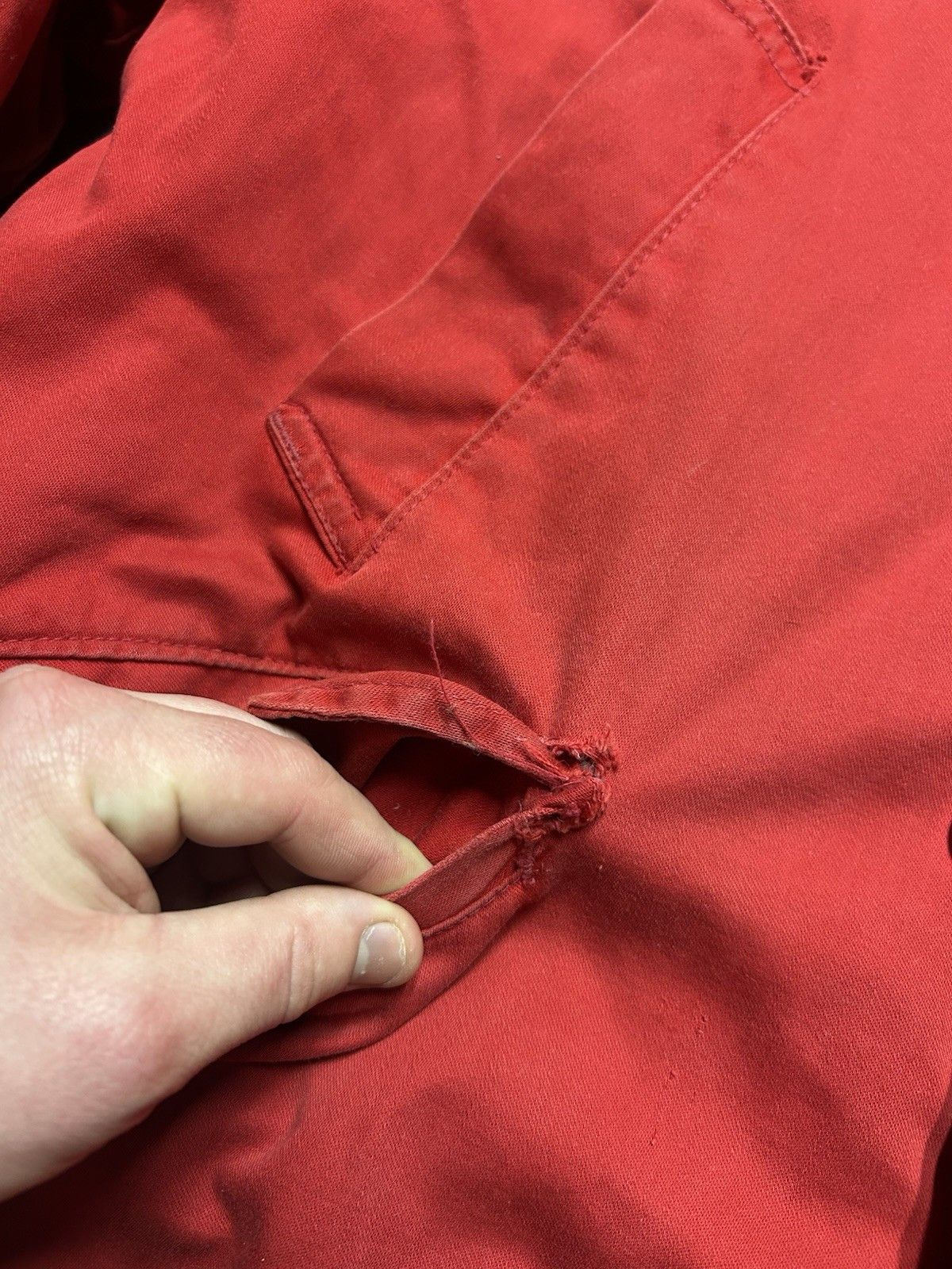 Vintage 1950s quilt lined parka jacket expedition survival red L Size US L / EU 52-54 / 3 - 2 Thumbnail