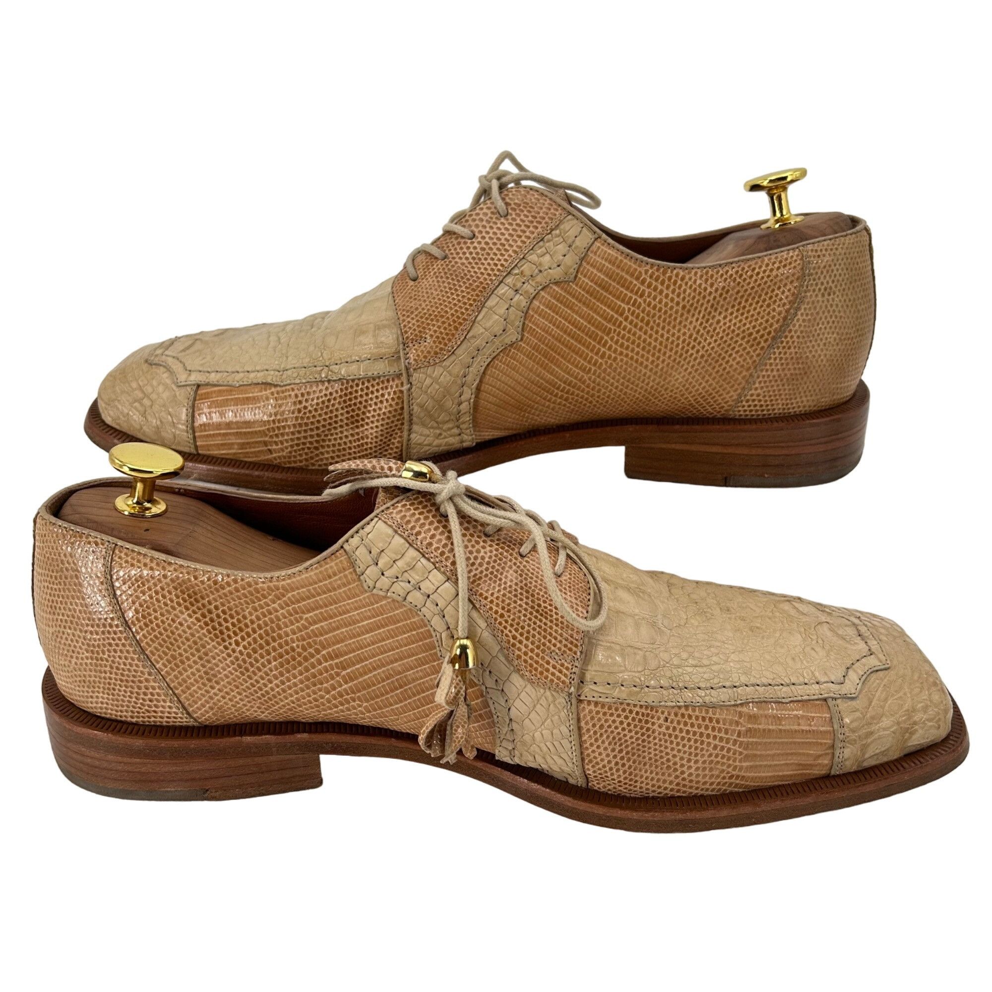 Other Exotic Alligator Lizard Dress Shoes Romana Men's 9 Tan Beige Size US 9 / EU 42 - 7 Thumbnail