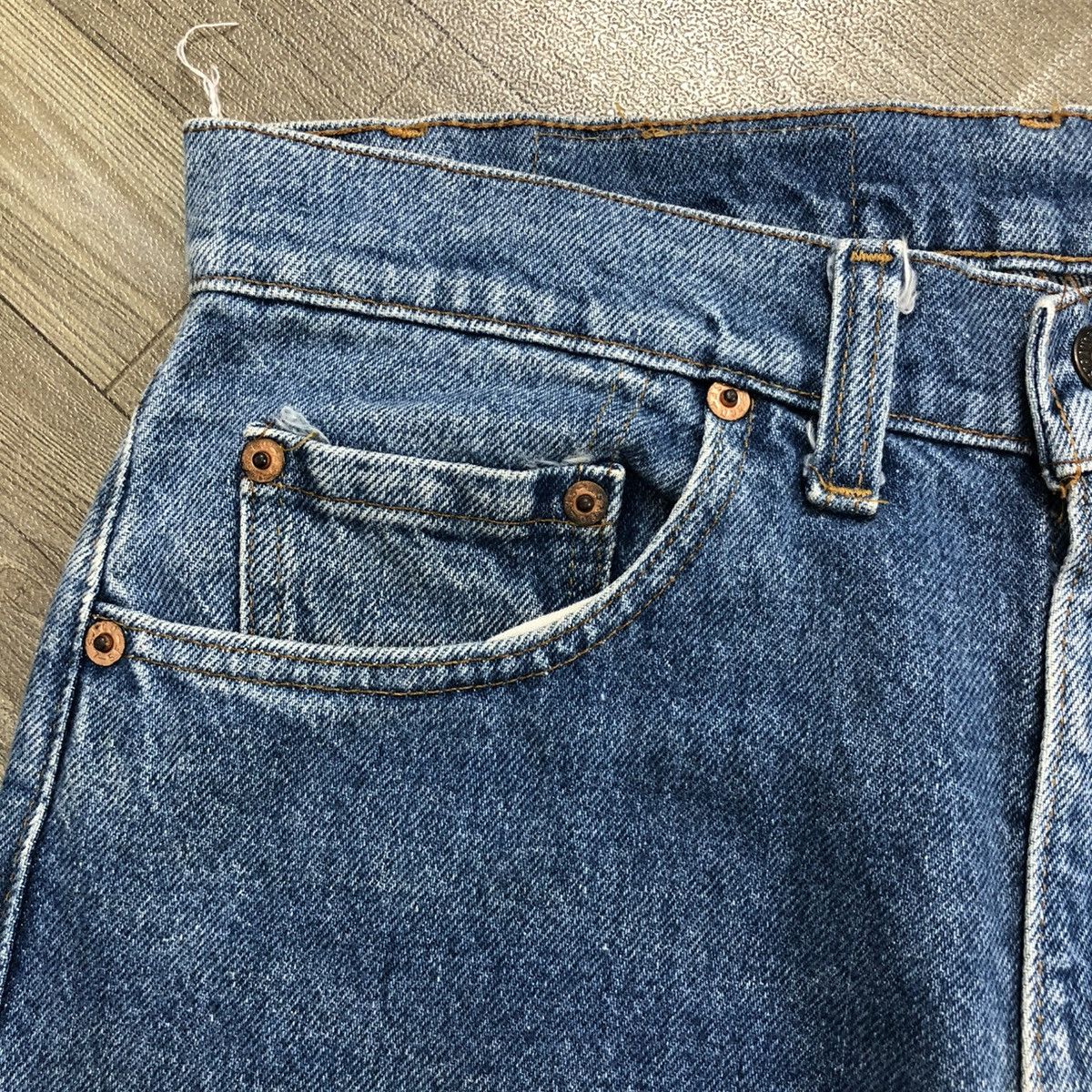 Levi's × Levi's Vintage Clothing 🇺🇸80’s Vintage Levis 501 #552 30x31 Straight Leg Blue Jeans Size US 29 - 6 Thumbnail
