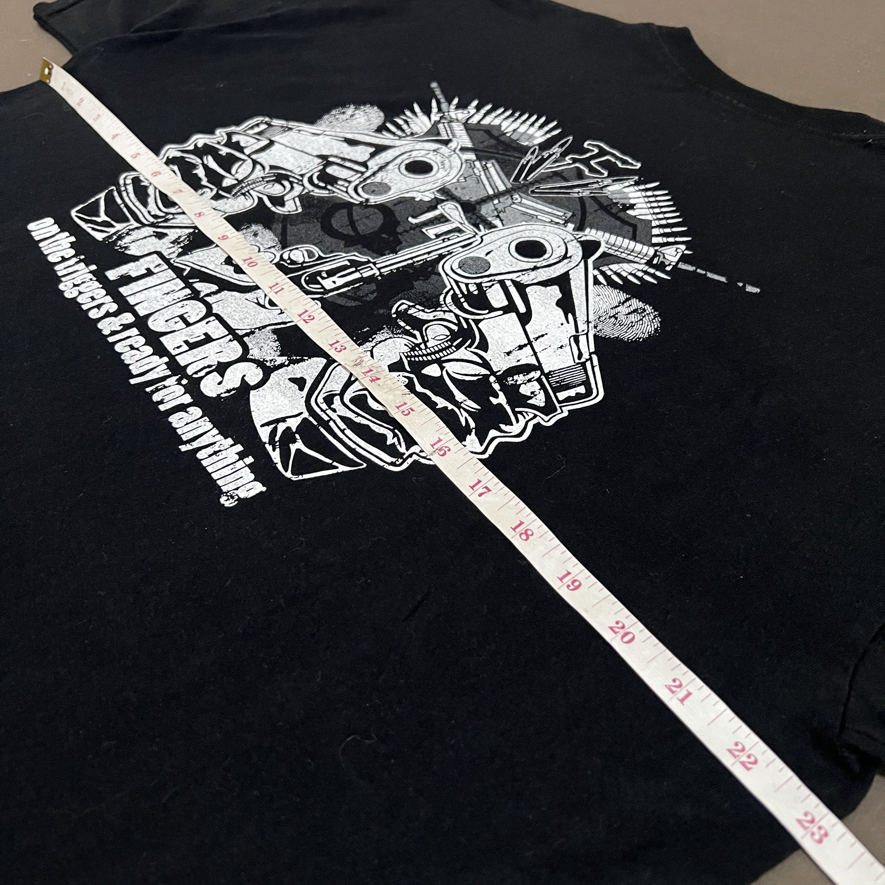 Vintage Vintage Y2K Team fingers on the trigger Promo Tee XL Gun Size US XL / EU 56 / 4 - 6 Thumbnail