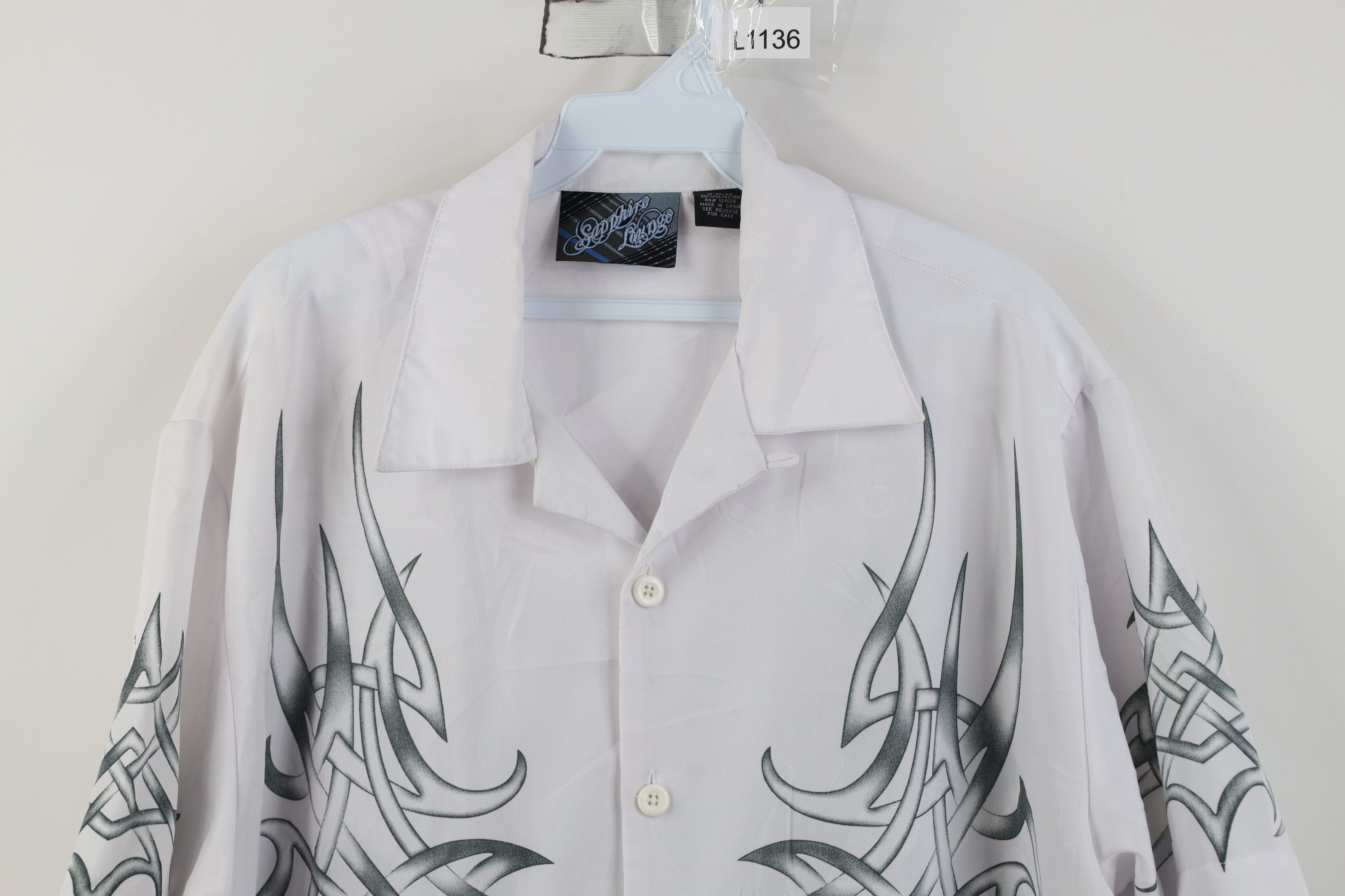 Vintage Vintage 90s Y2K Streetwear Looped Collar Casino Button Shirt Size US M / EU 48-50 / 2 - 2 Thumbnail