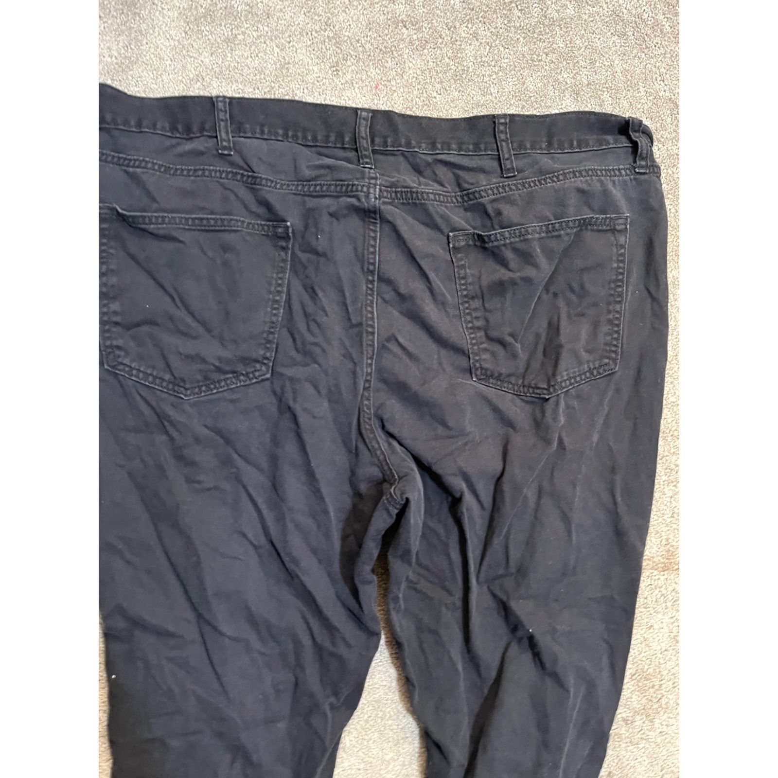 Old Navy Old Navy Jeans Dark Wash Black Athletic Taper Non-Stretch Denim Men's 44x21 Size 44 Regular Waist Inseam 21 Button Zip - Vintage: No Size US 44 / EU 60 - 4 Thumbnail