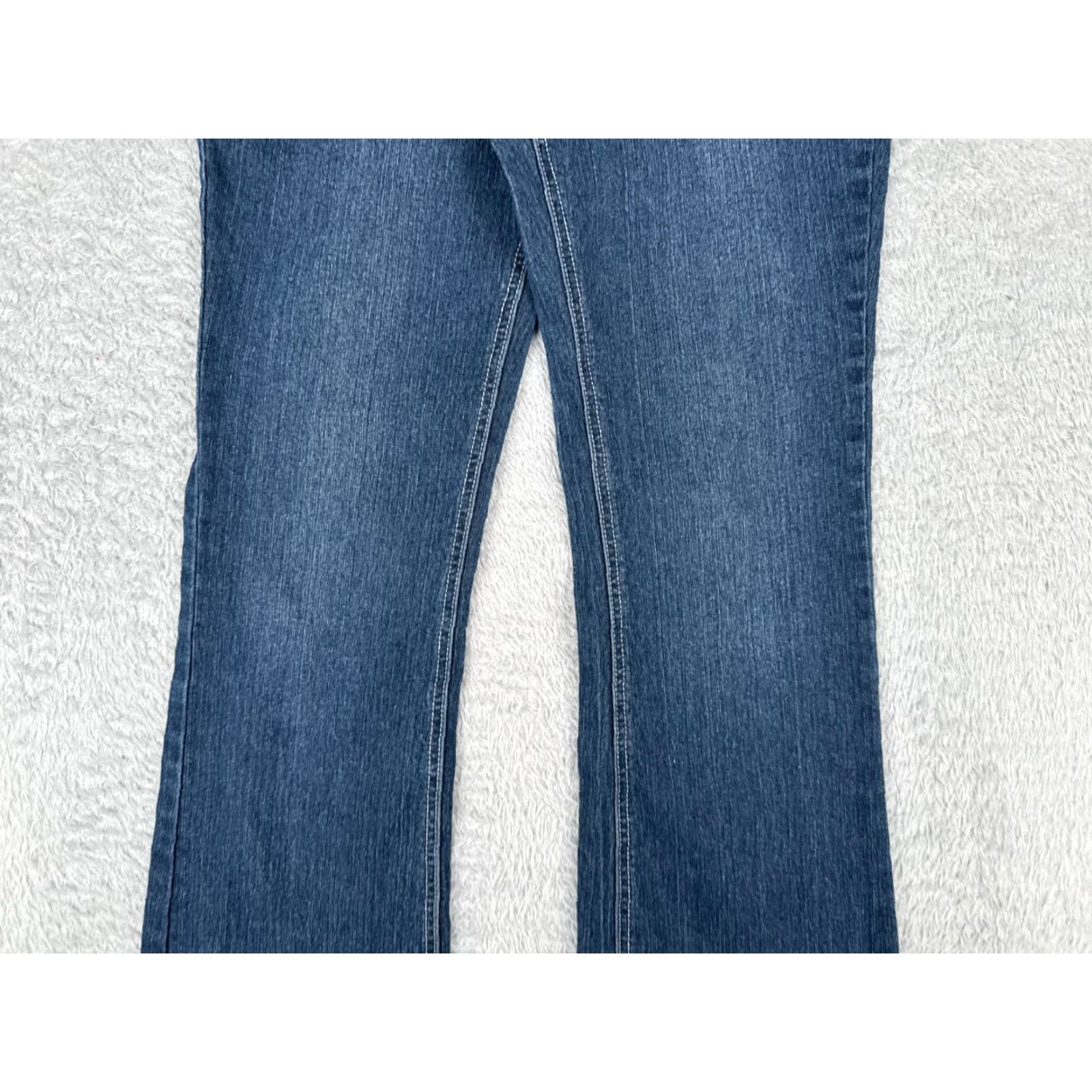 Silver Jeans Co. Women Jeans 30 Blue Denim Bootcut Embellished Cotton Blend Low Rise Bling 30x30 Size 30" / US 8 / IT 44 - 3 Thumbnail