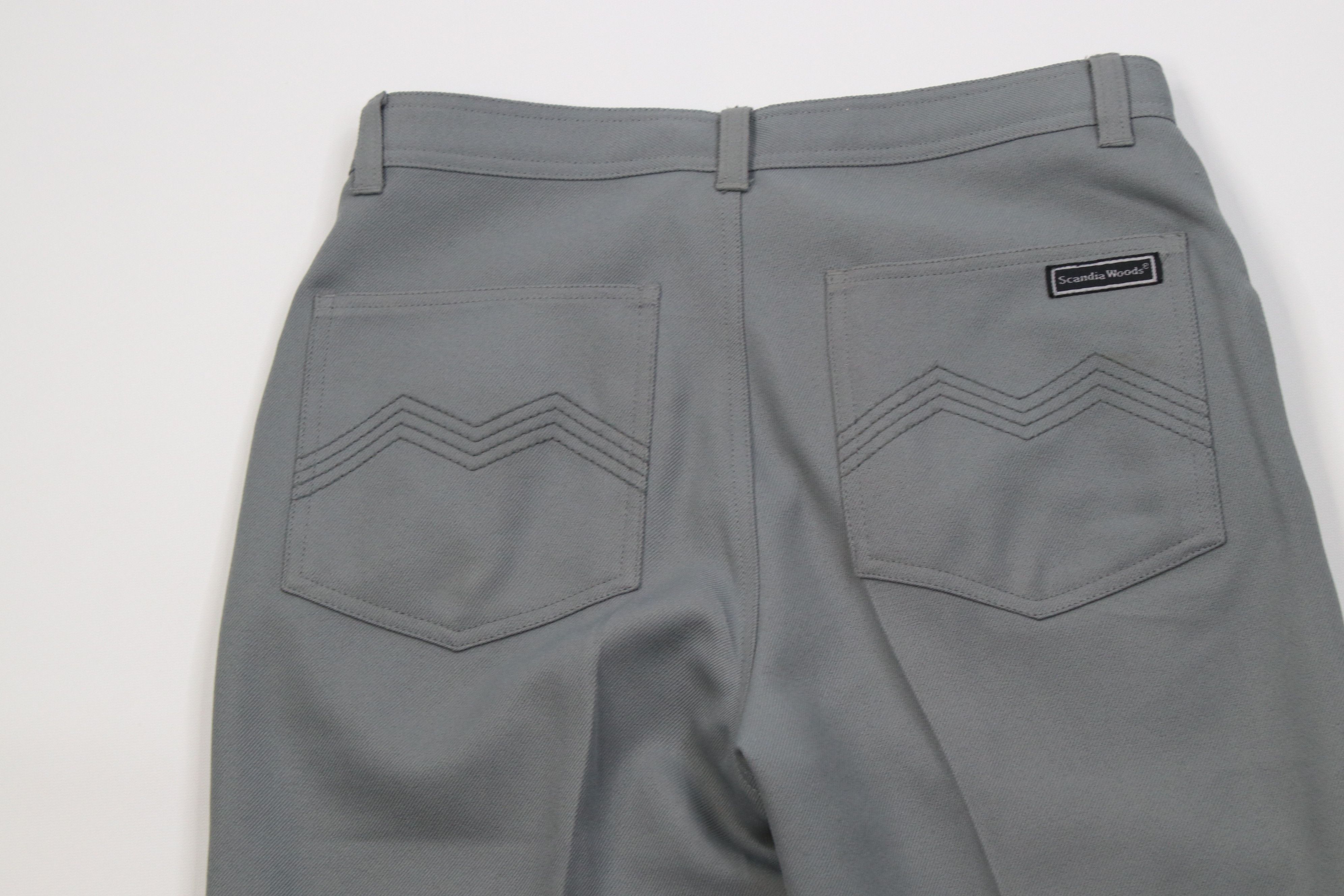 Vintage Vintage 90s Streetwear Knit Flared Wide Leg Chino Pants Gray Size US 32 / EU 48 - 11 Thumbnail