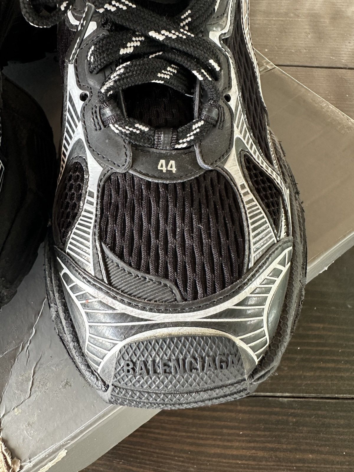 Balenciaga Balenciaga 3XL Sneakers Black Silver Size US 11 / EU 44 - 12 Thumbnail