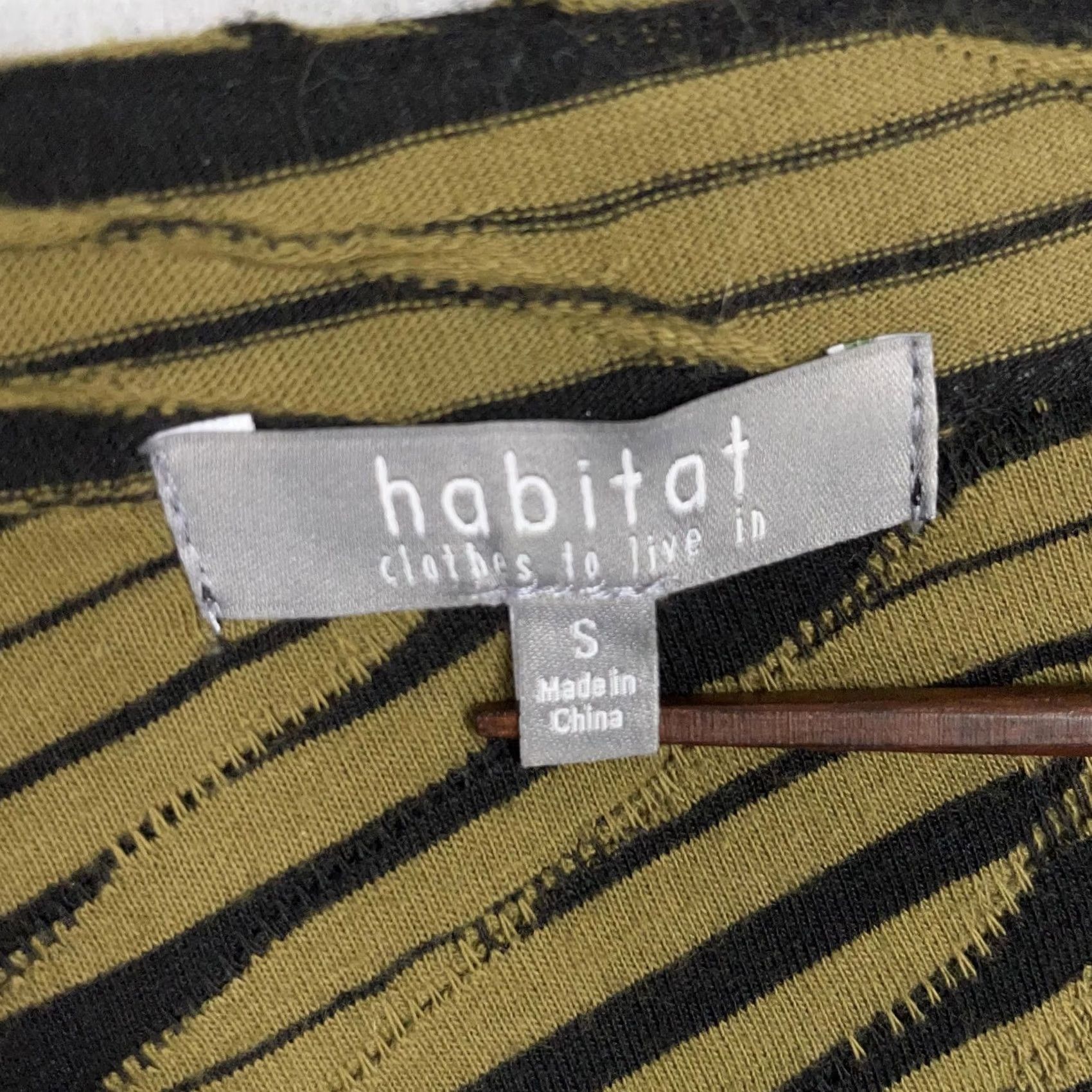 Habitat Habitat Tunic Shirt Womens Small Green Black Asymmetrical Hem Top Lagenlook Art Bohemian Shirt Size S / US 4 / IT 40 - 4 Thumbnail
