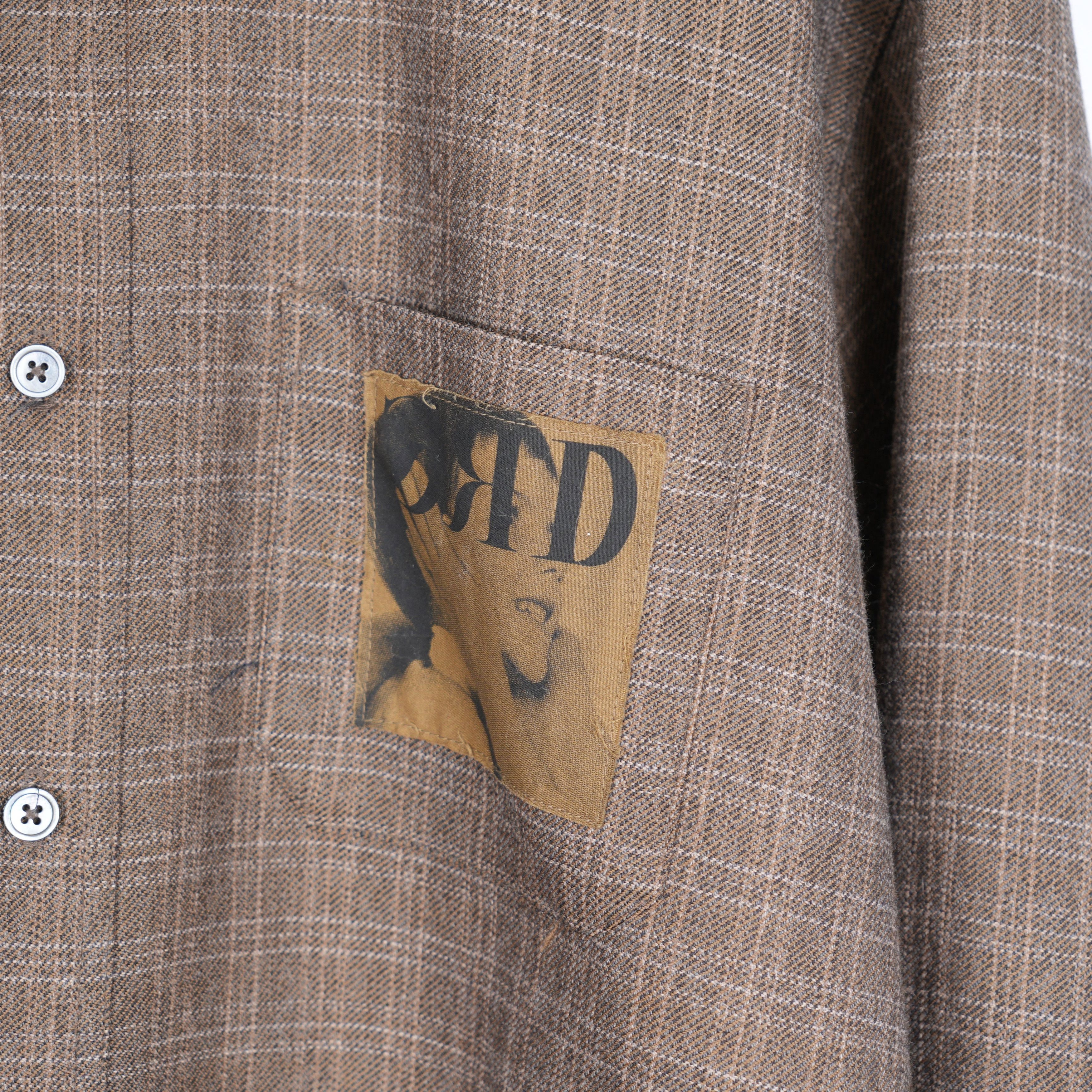 Enfants Riches Deprimes ERD BROWN ASSEMBLAGE FRAYED HEM FLANNEL Size US M / EU 48-50 / 2 - 3 Thumbnail