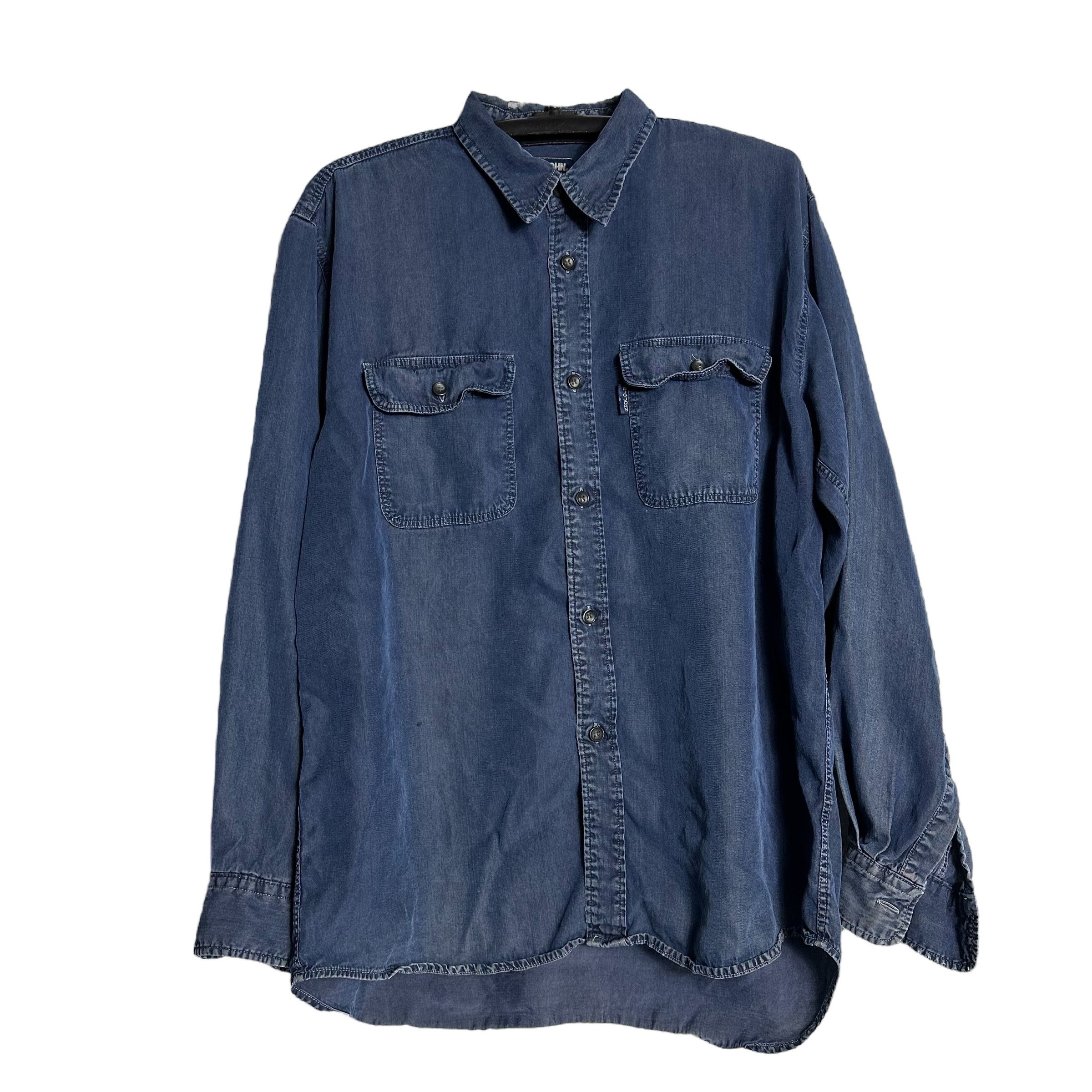 Big John 🔥RARE🔥Vintage Big John Classic Cotton Chambray Shirt Size US L / EU 52-54 / 3 - 1 Thumbnail