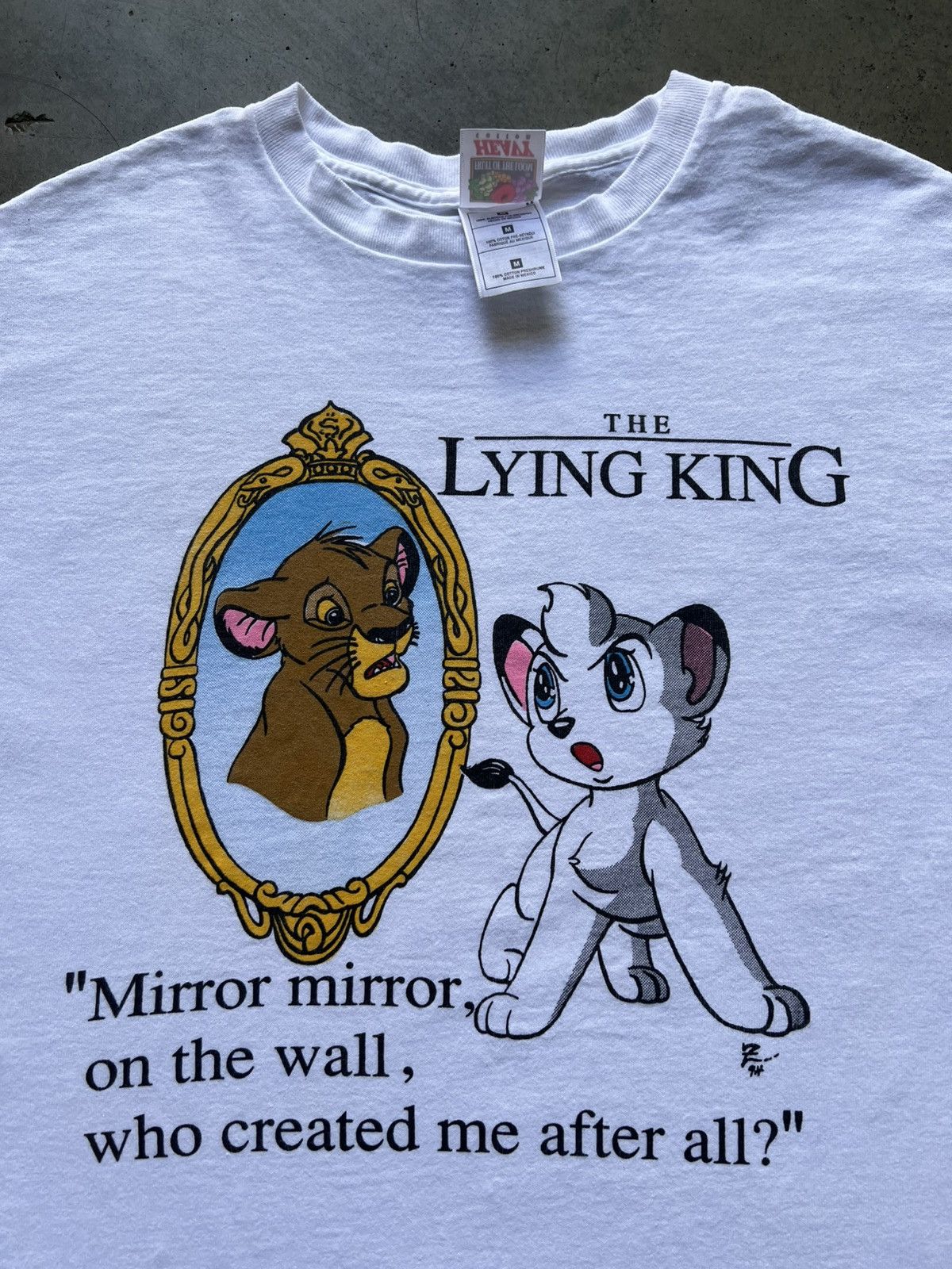 Cartoon Network VTG ‘90s Kimba The Lying King Humor Parody Anime Tee Shirt Size US M / EU 48-50 / 2 - 3 Thumbnail