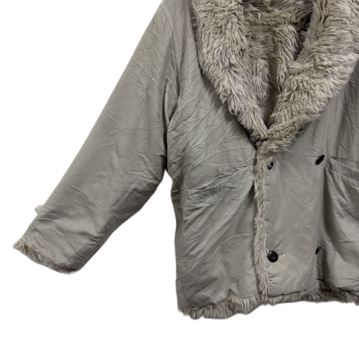 Issey Miyake Vintage Huitieme 8e Reversible Faux Fur Hairy Jacket Size US XL / EU 56 / 4 - 6 Thumbnail
