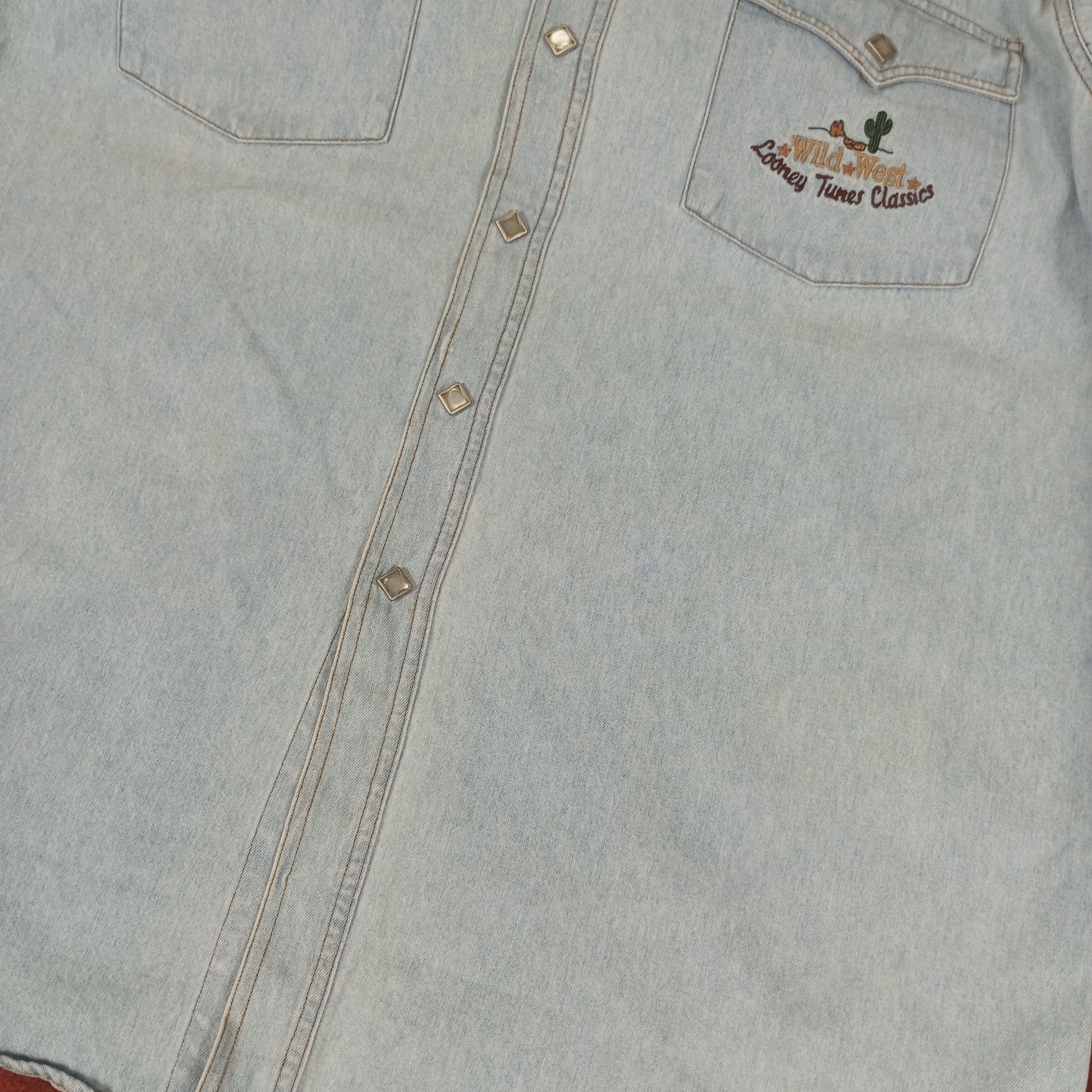 Cartoon Network × Vintage Looney Tunes Cartoon Character Classic Cowboy Design Shirt Size US L / EU 52-54 / 3 - 7 Thumbnail
