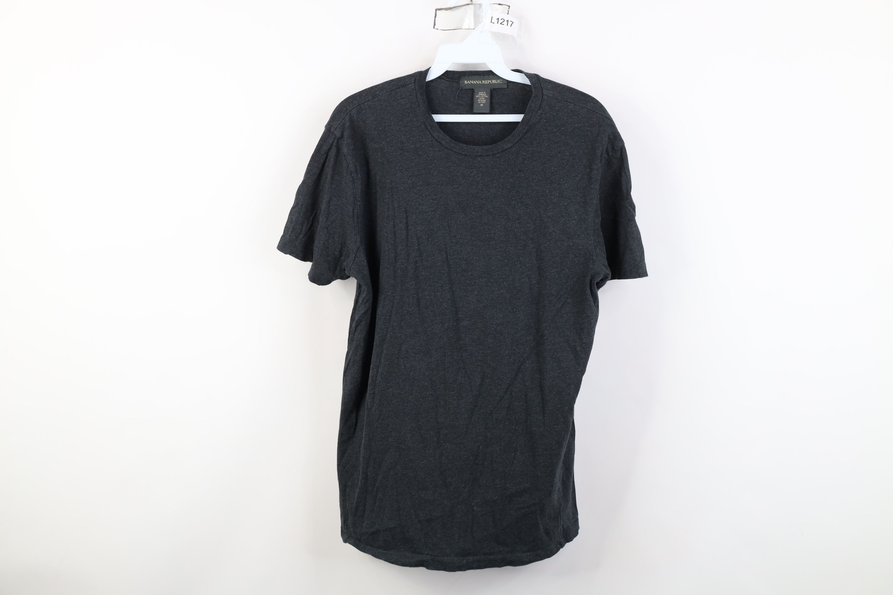 Banana Republic Vintage Y2K Banana Republic Cotton T-Shirt Charcoal Gray Size US M / EU 48-50 / 2 - 1 Thumbnail