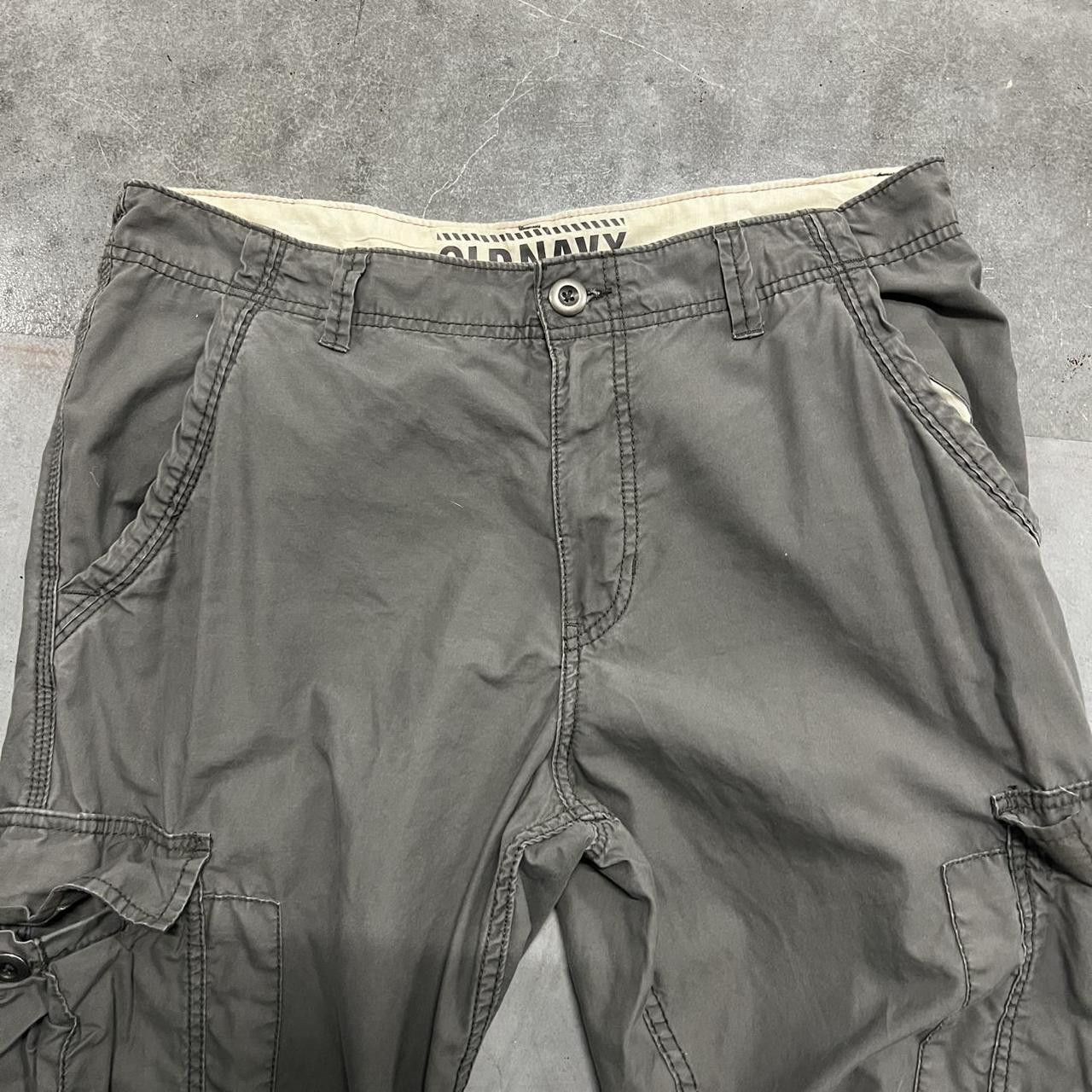 Japanese Brand × Vintage Vintage Y2K/2000s Baggy Grey Skater Style Cargo Pants! Size US 34 / EU 50 - 4 Thumbnail