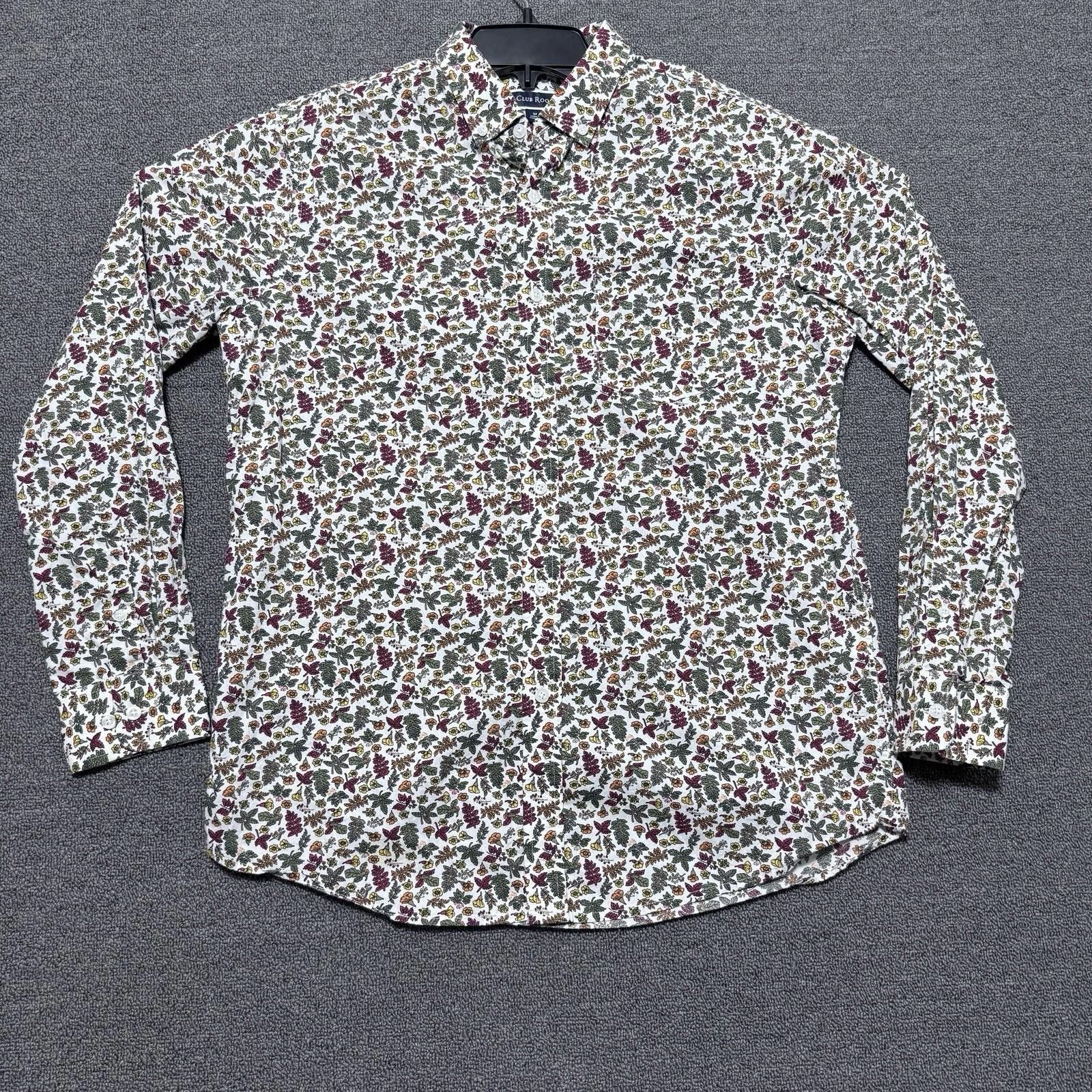 Club Room Club Room Womens M Autumn Print Cotton Button Up Cottagecore Size L / US 10 / IT 46 - 1 Thumbnail