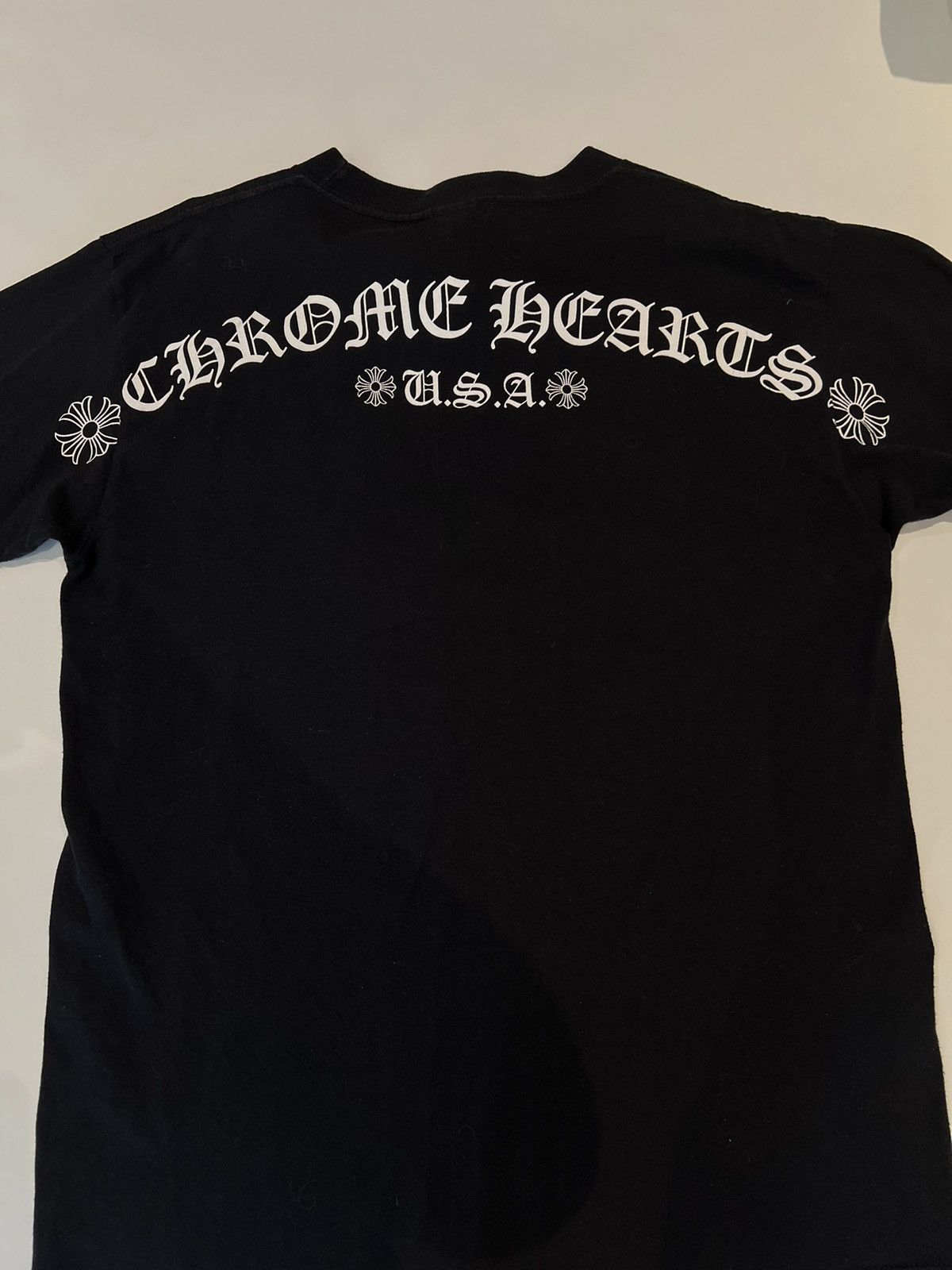image of Chrome Hearts Arch Logo T Shirt in Black, Men's (Size Medium)