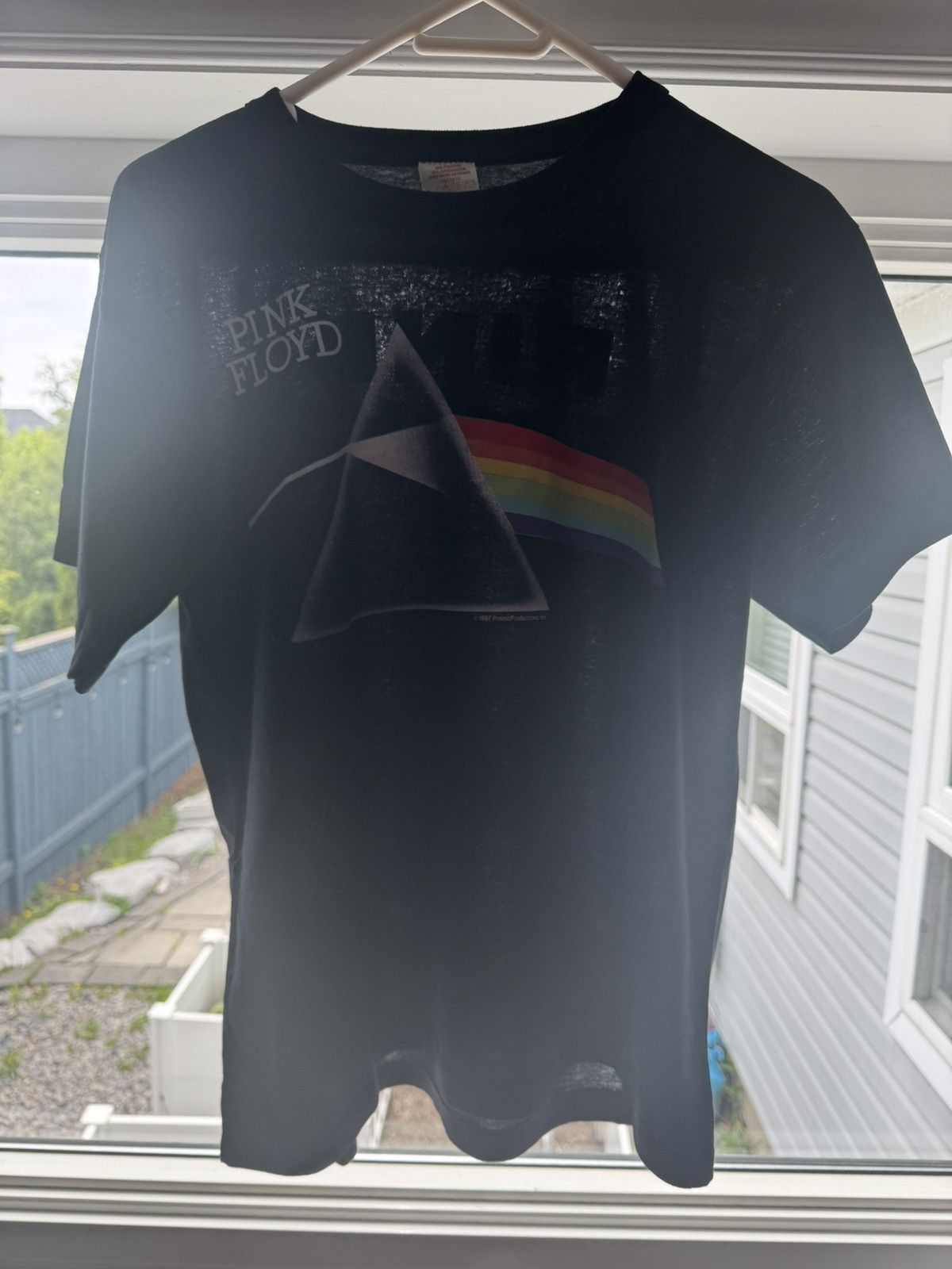 Vintage Rare Vintage Pink Floyd 80s Dark Side Band Tee Single Stitch Size US L / EU 52-54 / 3 - 6 Thumbnail