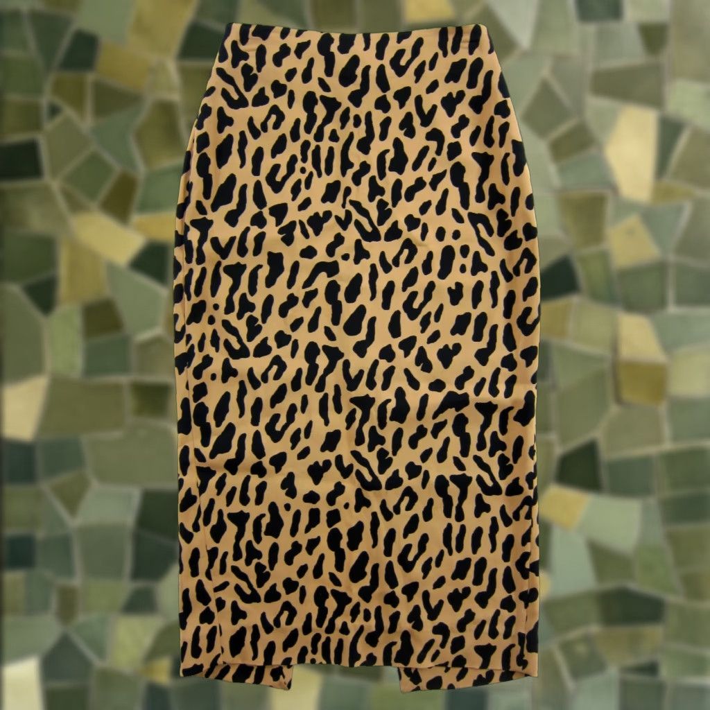 Diane von Furstenberg Diane von Furstenberg Brown Black Cheetah Midi Straight Pencil Skirt Women 2 Size 26" / US 2 / IT 38 - 1 Thumbnail