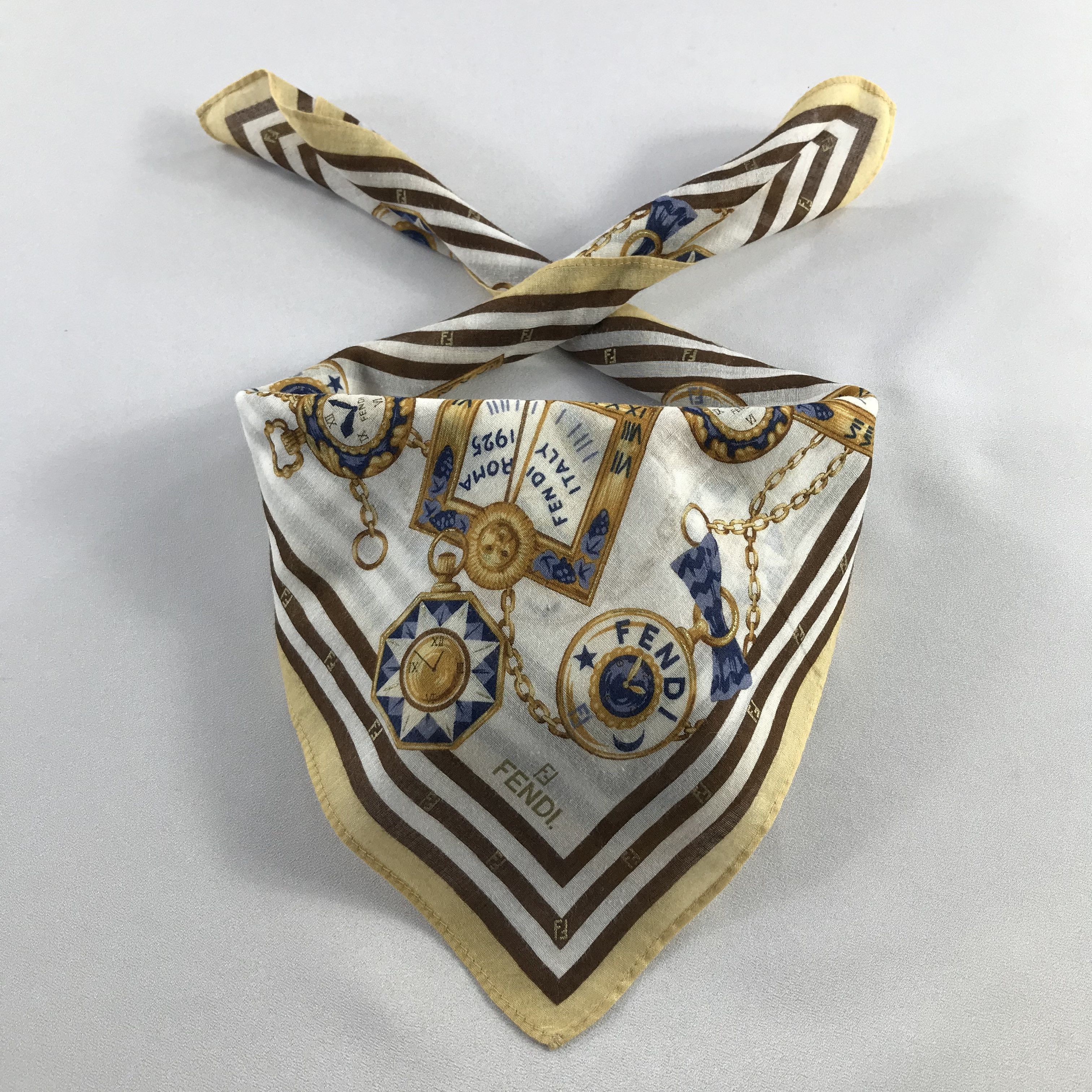 Vintage FENDI Handkerchief / Bandana / Neckerchief C664 Size ONE SIZE - 1 Thumbnail
