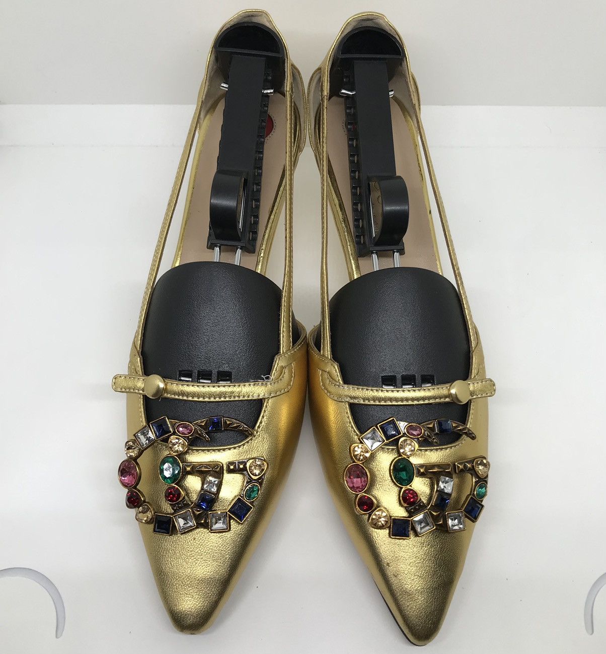 Gucci Gucci GG Crystal Bamboo Unia Heels Size US 8 / IT 38 - 2 Thumbnail