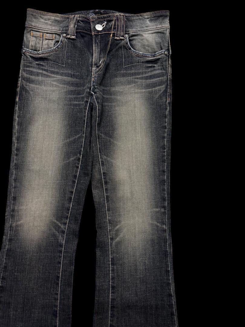 Japanese Brand BELL BOTTOM Sick Something Edwin Rusty Mudwash Dark Jeans Size US 28 / EU 44 - 5 Thumbnail