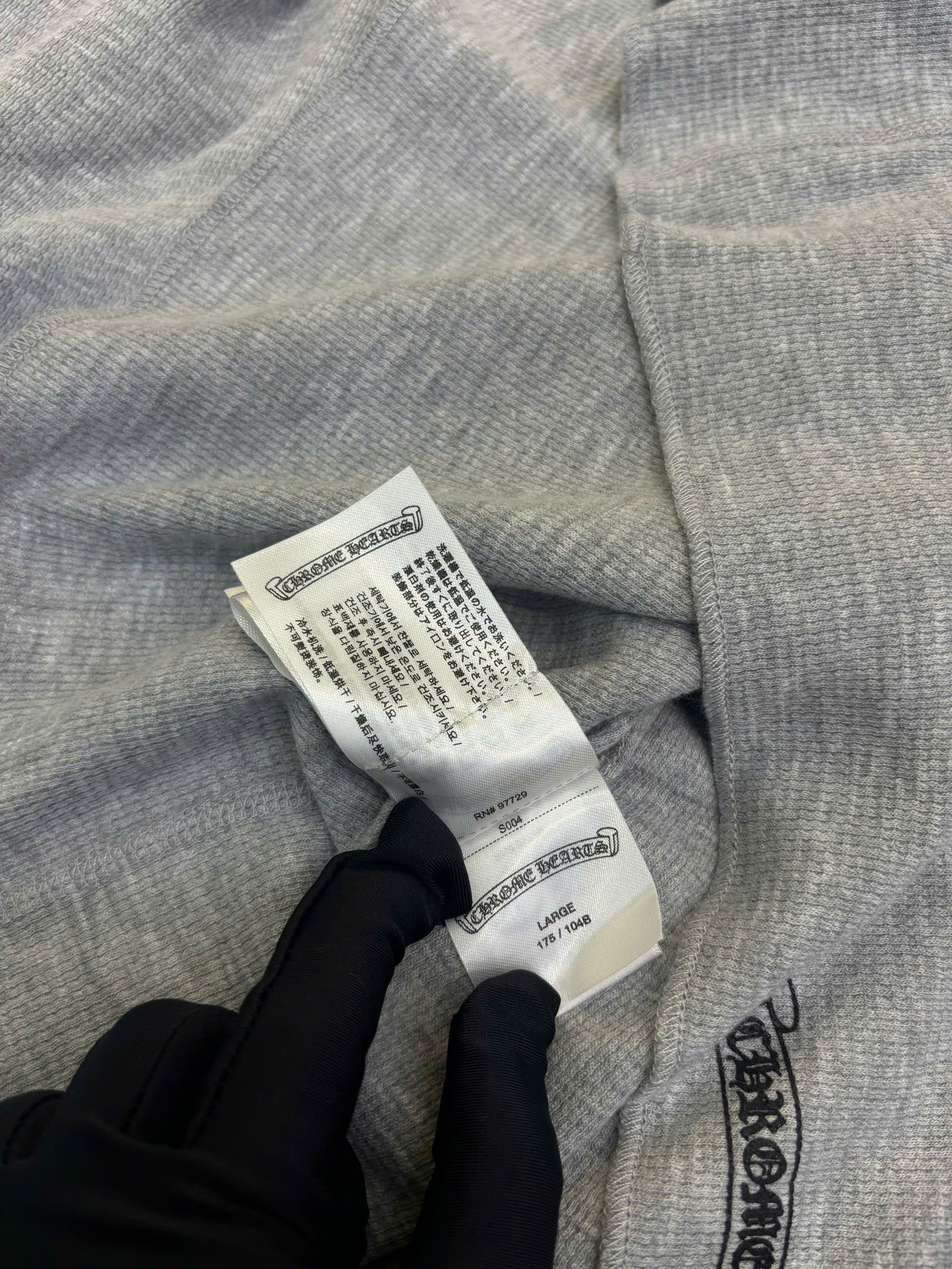 Chrome Hearts CHROME HEARTS Scroll Thermal Long T Shirt GRAY Size US L / EU 52-54 / 3 - 10 Thumbnail
