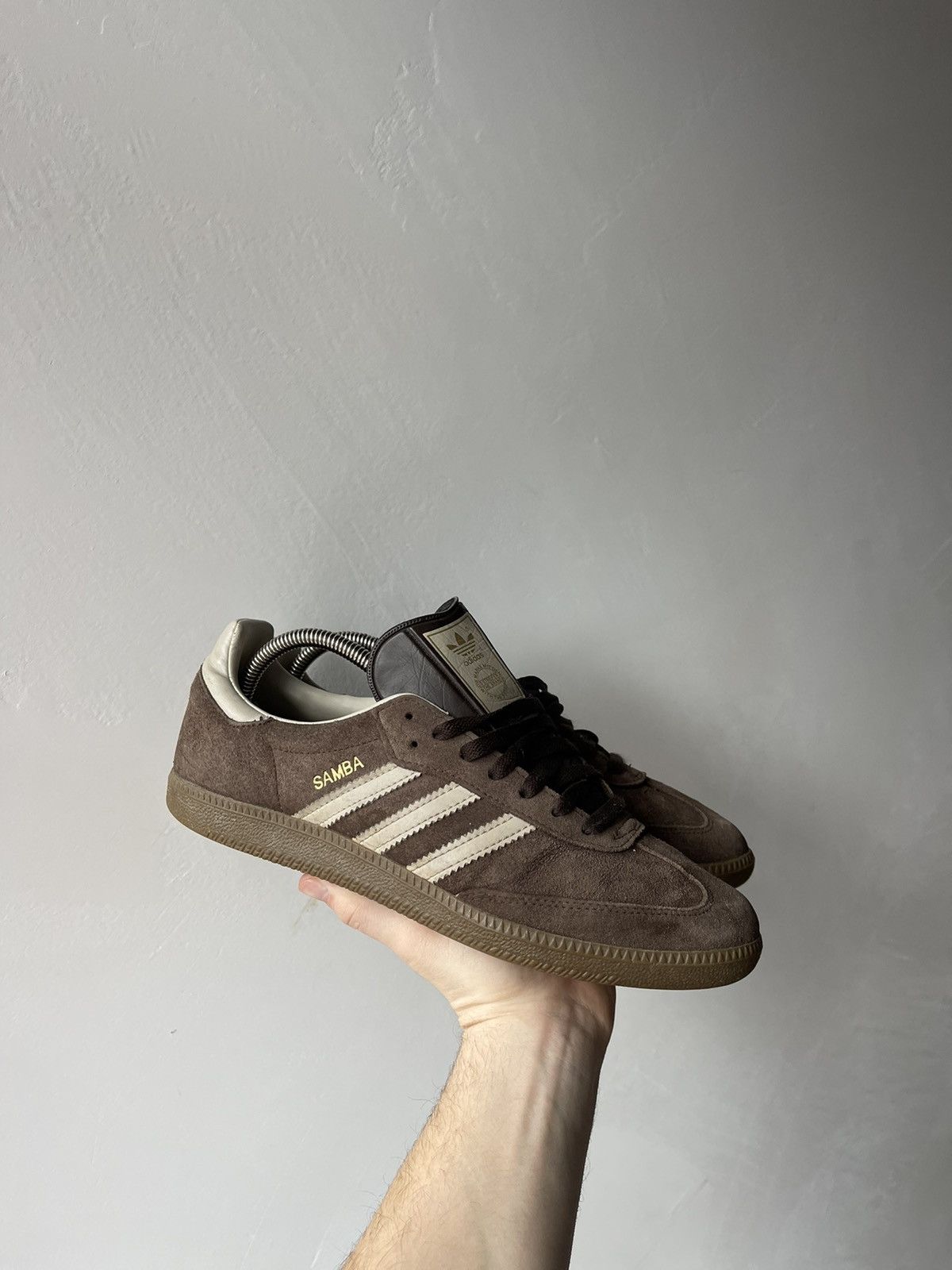 Adidas × Vintage Rare🔥 Adidas Samba Vintage Brown Leather Shoes size 8 Size US 8 / EU 41 - 1 Thumbnail