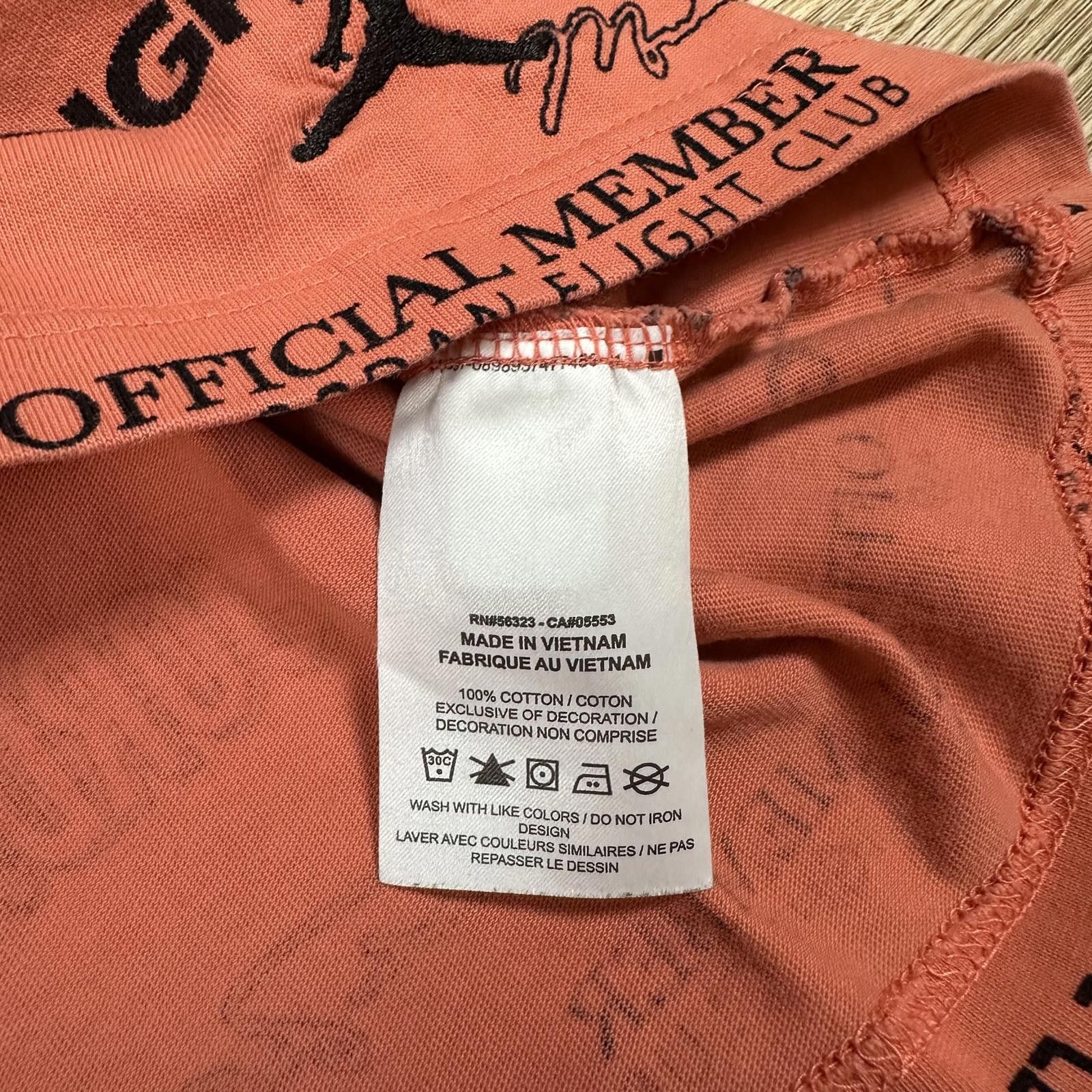 Jordan Brand Jordan Men T-Shirt Large Coral Orange Air Flight Club Print Size US L / EU 52-54 / 3 - 5 Thumbnail
