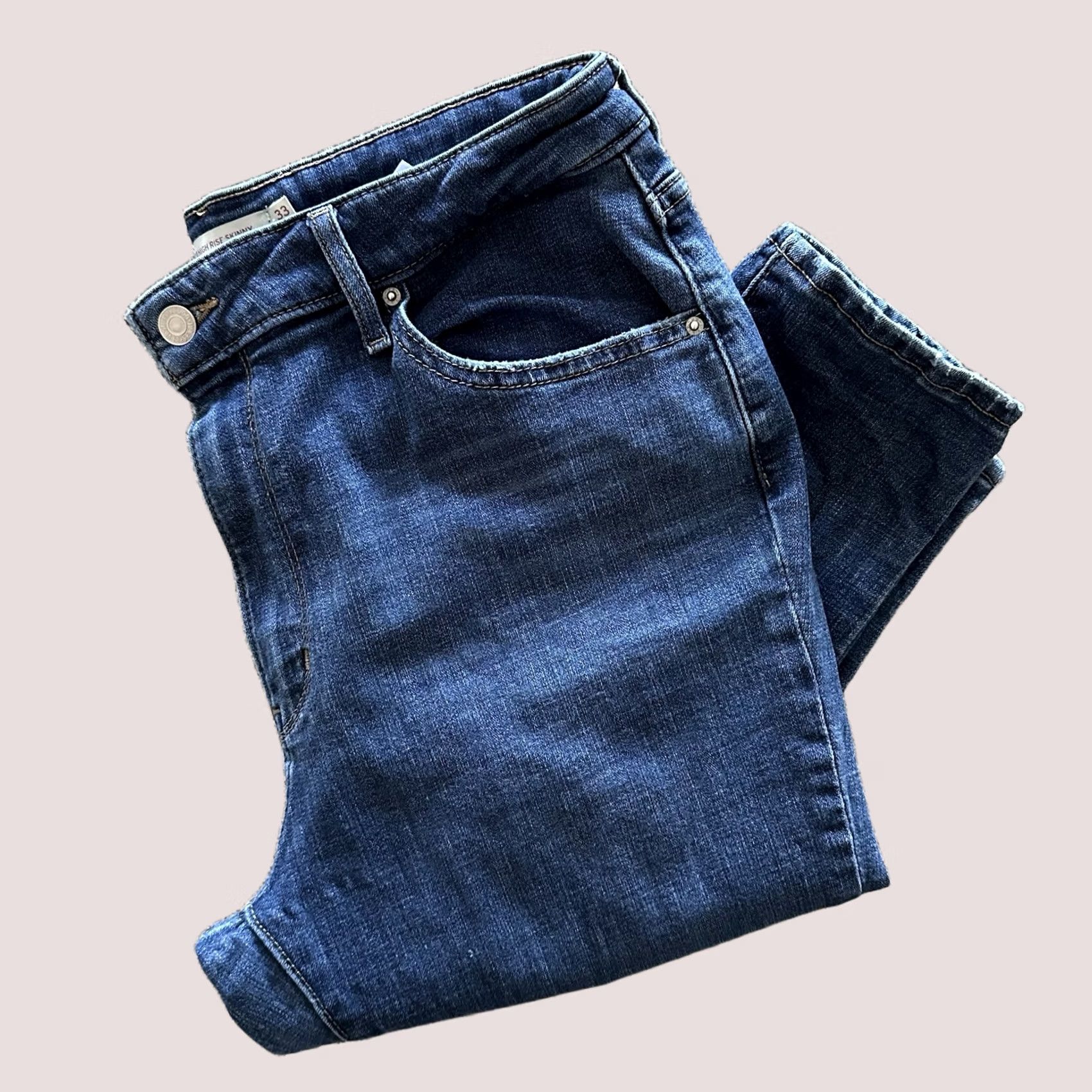 Levi's Levi's Jeans Womens 33 Regular 28 High Rise Skinny Distressed Stretch Denim Blue 5-Pocket Levi's 700 Series Womens Jeans Size 24" / US 00 / IT 34 - 1 Thumbnail