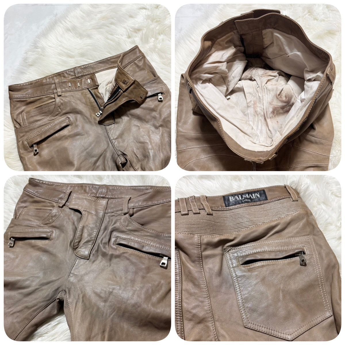 Balmain collection model, Balmain Homme leather biker pants Size US 32 / EU 48 - 20 Thumbnail