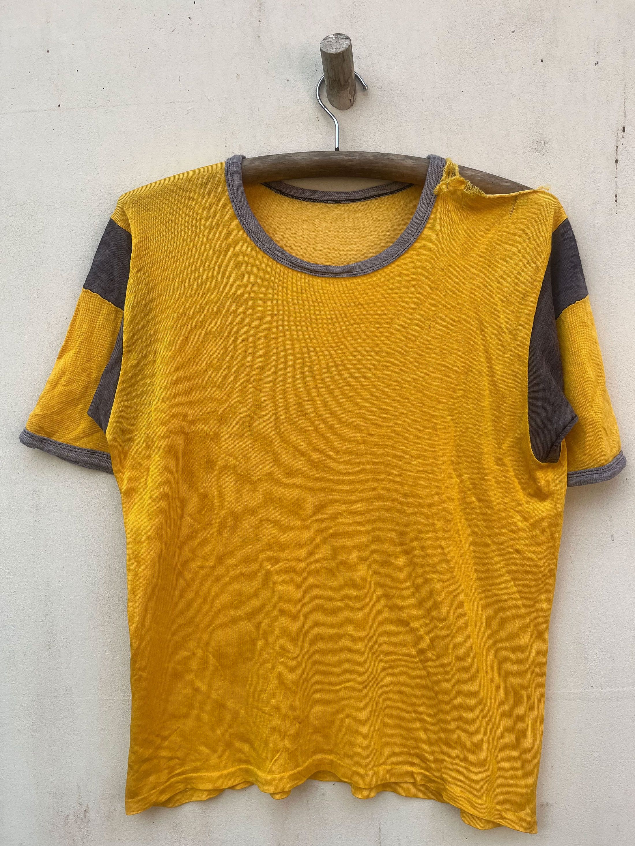 Vintage Trashed Distressed True Vintage 50s 60s Raglan Jersey Size US L / EU 52-54 / 3 - 1 Thumbnail